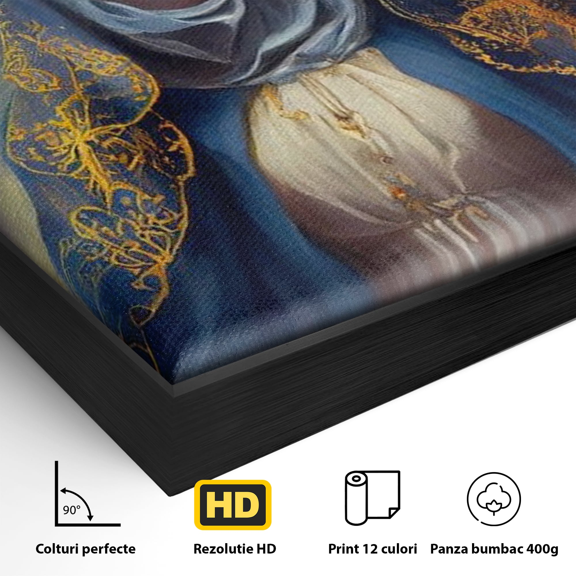 Tablou Canvas Premium LuxCanva® H1031, Divinitate si Gratie, Feciara Maria, Divinitate, Lumina, Credinta, Gratie, Ceresc, Pace Interioara, Spiritualitate, Living, Dormitor