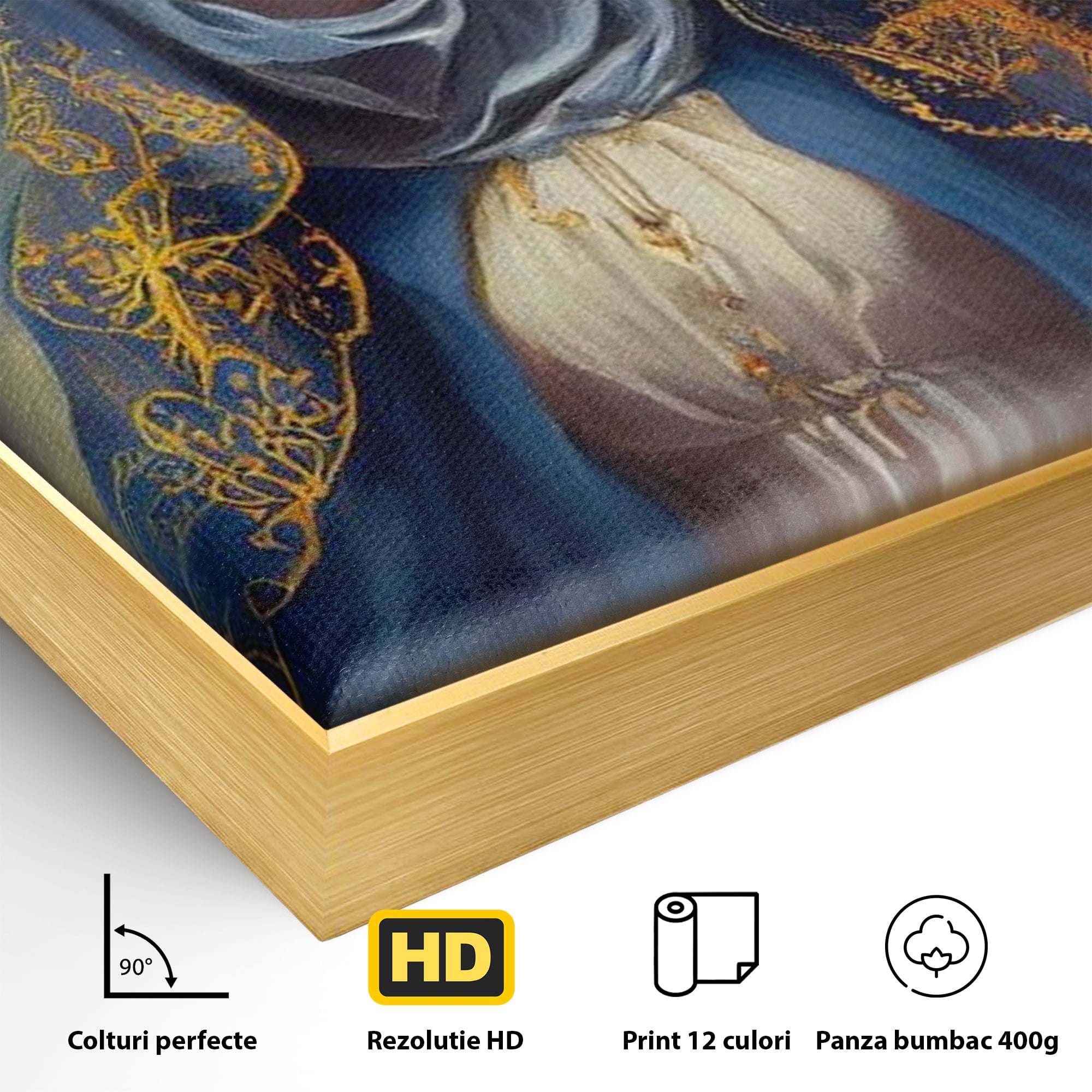 Tablou Canvas Premium LuxCanva® H1031, Divinitate si Gratie, Feciara Maria, Divinitate, Lumina, Credinta, Gratie, Ceresc, Pace Interioara, Spiritualitate, Living, Dormitor
