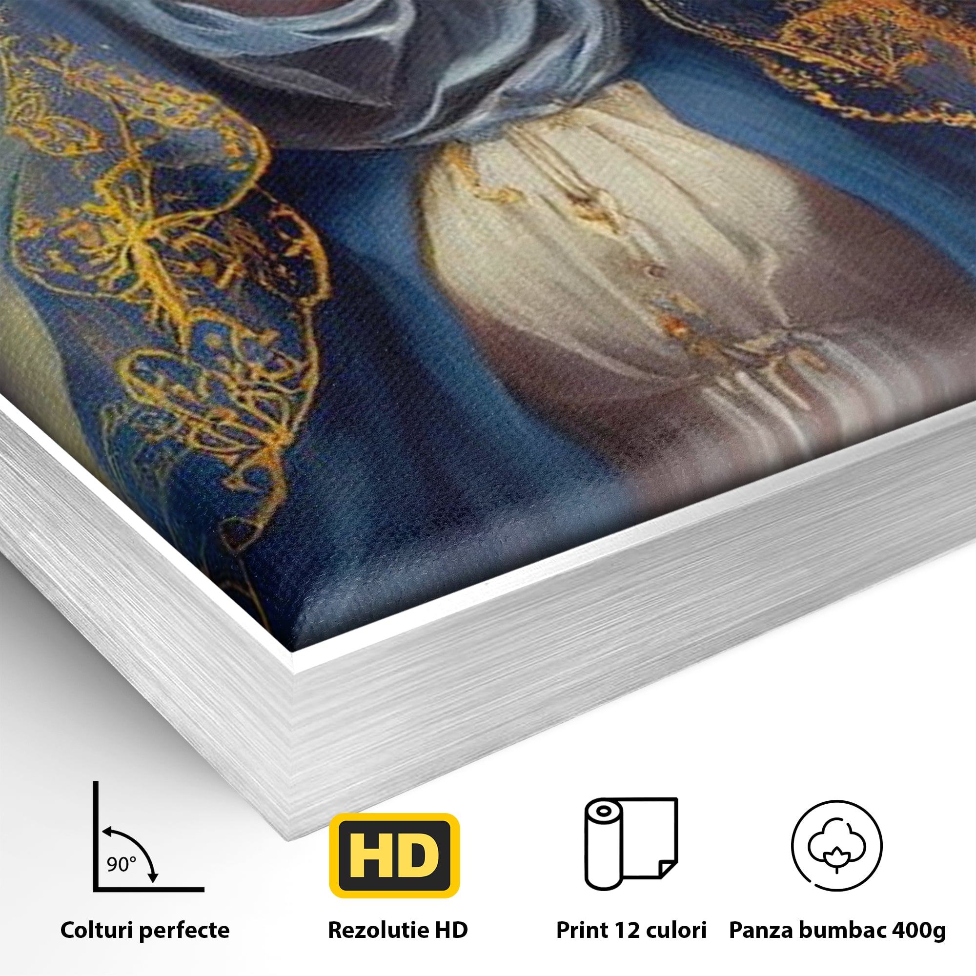 Tablou Canvas Premium LuxCanva® H1031, Divinitate si Gratie, Feciara Maria, Divinitate, Lumina, Credinta, Gratie, Ceresc, Pace Interioara, Spiritualitate, Living, Dormitor