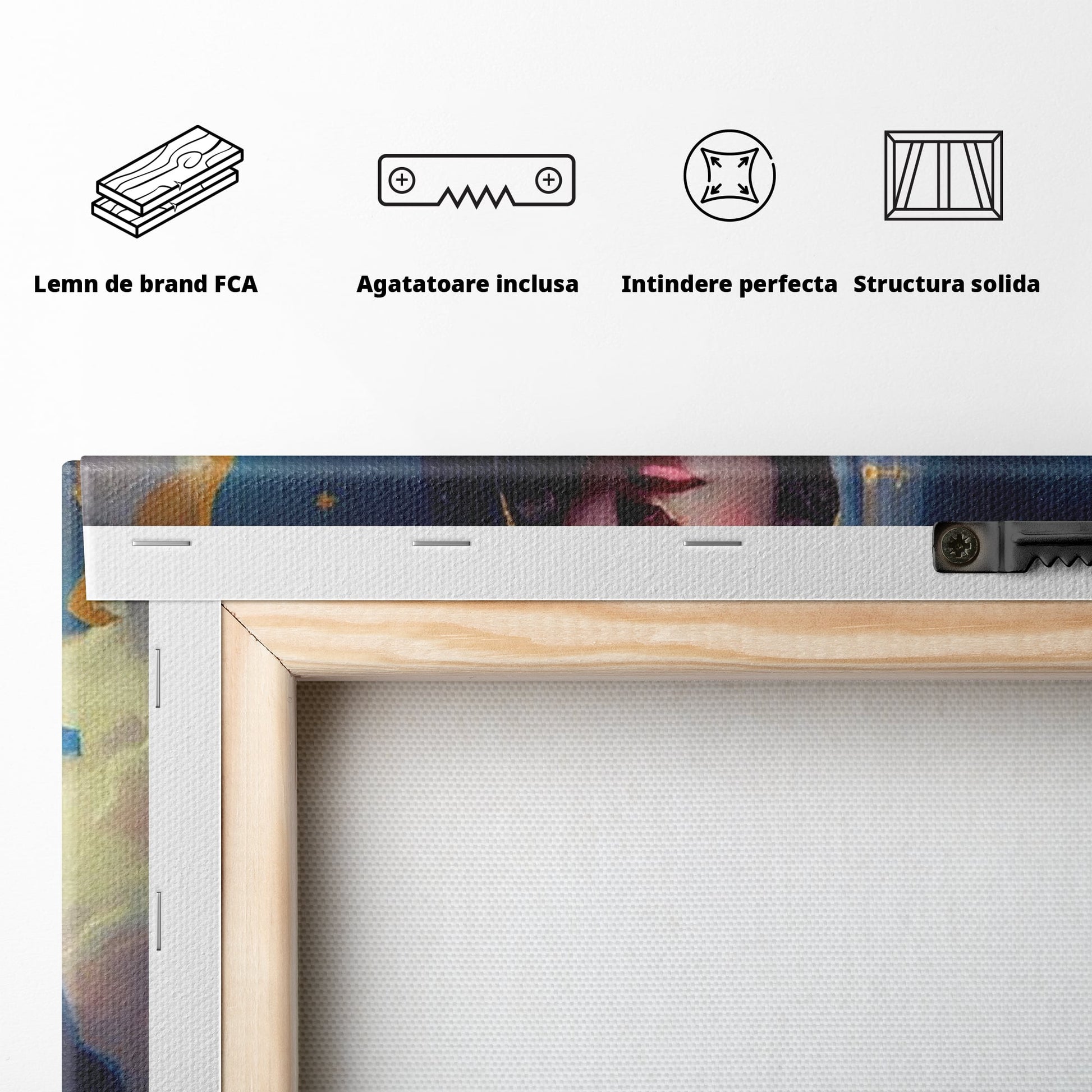 Tablou Canvas Premium LuxCanva® H1031, Divinitate si Gratie, Feciara Maria, Divinitate, Lumina, Credinta, Gratie, Ceresc, Pace Interioara, Spiritualitate, Living, Dormitor