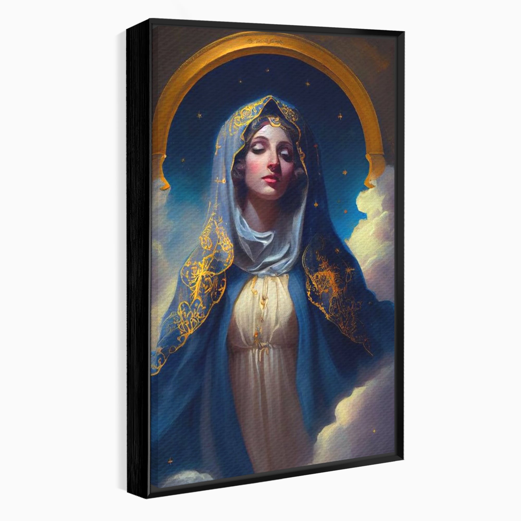 Tablou Canvas Premium LuxCanva® H1031, Divinitate si Gratie, Feciara Maria, Divinitate, Lumina, Credinta, Gratie, Ceresc, Pace Interioara, Spiritualitate, Living, Dormitor