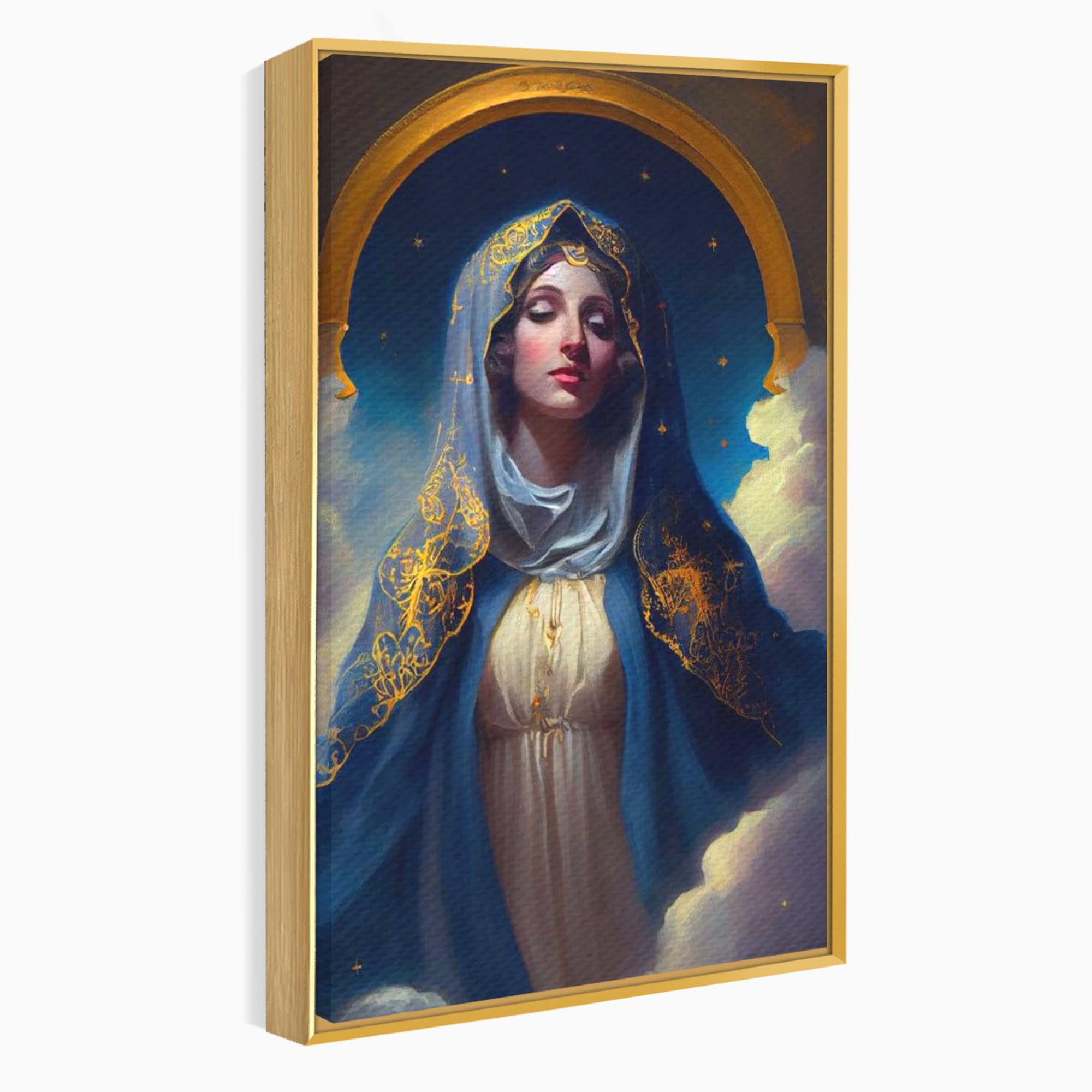 Tablou Canvas Premium LuxCanva® H1031, Divinitate si Gratie, Feciara Maria, Divinitate, Lumina, Credinta, Gratie, Ceresc, Pace Interioara, Spiritualitate, Living, Dormitor