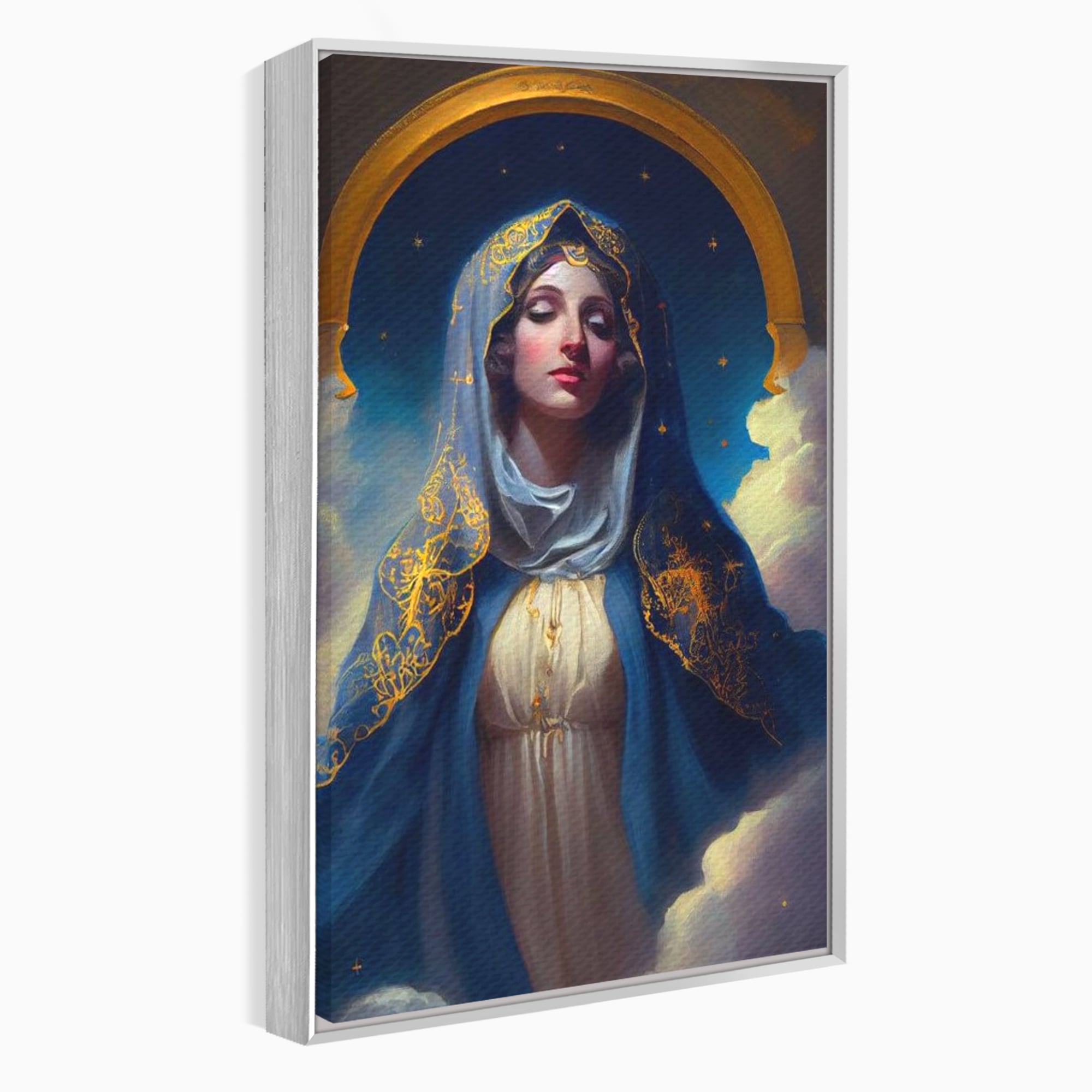 Tablou Canvas Premium LuxCanva® H1031, Divinitate si Gratie, Feciara Maria, Divinitate, Lumina, Credinta, Gratie, Ceresc, Pace Interioara, Spiritualitate, Living, Dormitor