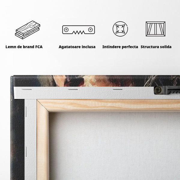 Tablou Canvas Premium LuxCanva® H1032, Patimile Mantuitorului, Iisus, Credinta, Mantuire, Sacrificiu, Coroana de Spini, Forta Interioara, Arta Religioasa, Living, Dormitor