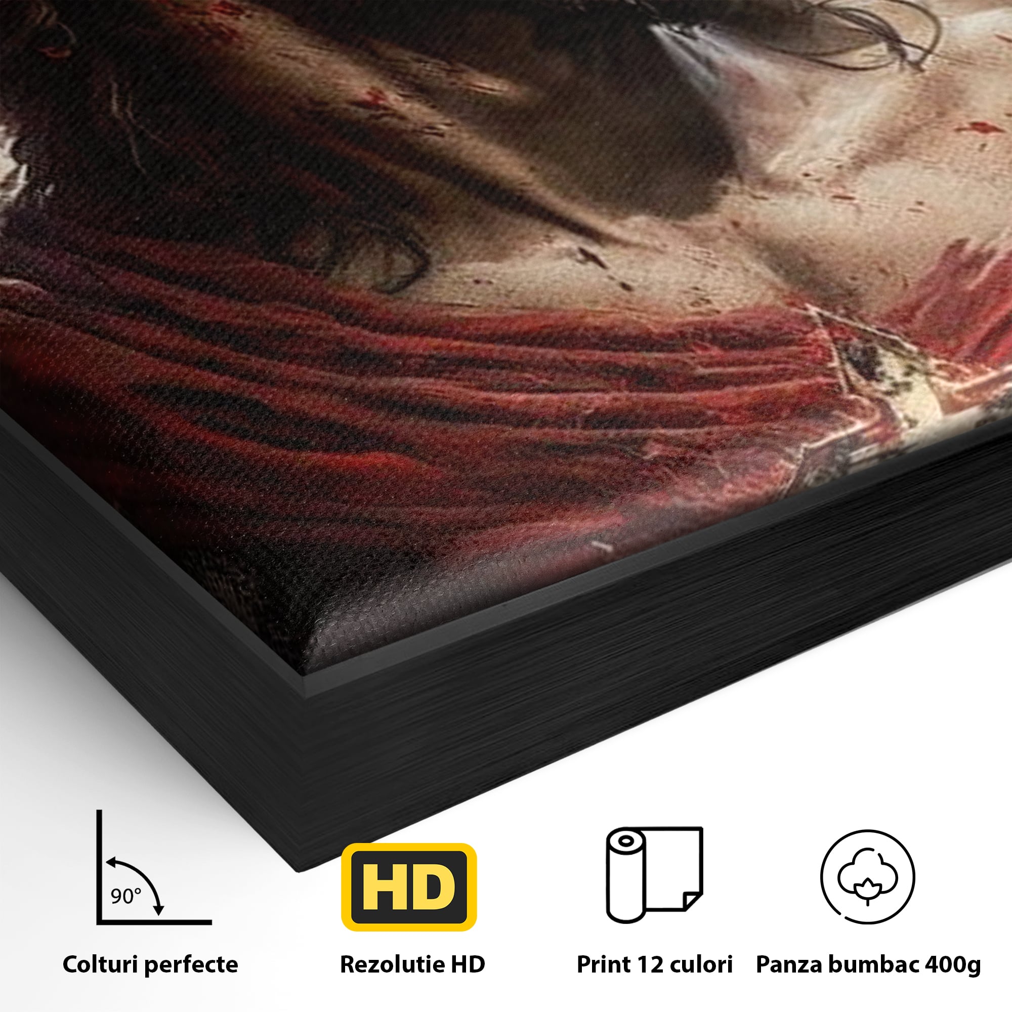 Tablou Canvas Premium LuxCanva® H1033, Jertfa Divina, Iisus, Credinta, Sacrificiu, Mantuire, Suferinta si Speranta, Martiriu, Biruinta, Arta Religioasa, Living, Dormitor