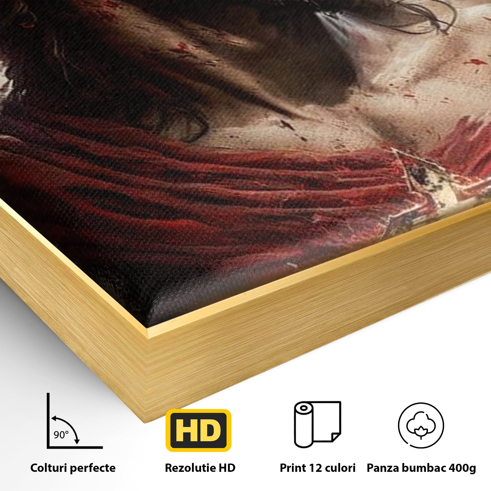 Tablou Canvas Premium LuxCanva® H1033, Jertfa Divina, Iisus, Credinta, Sacrificiu, Mantuire, Suferinta si Speranta, Martiriu, Biruinta, Arta Religioasa, Living, Dormitor
