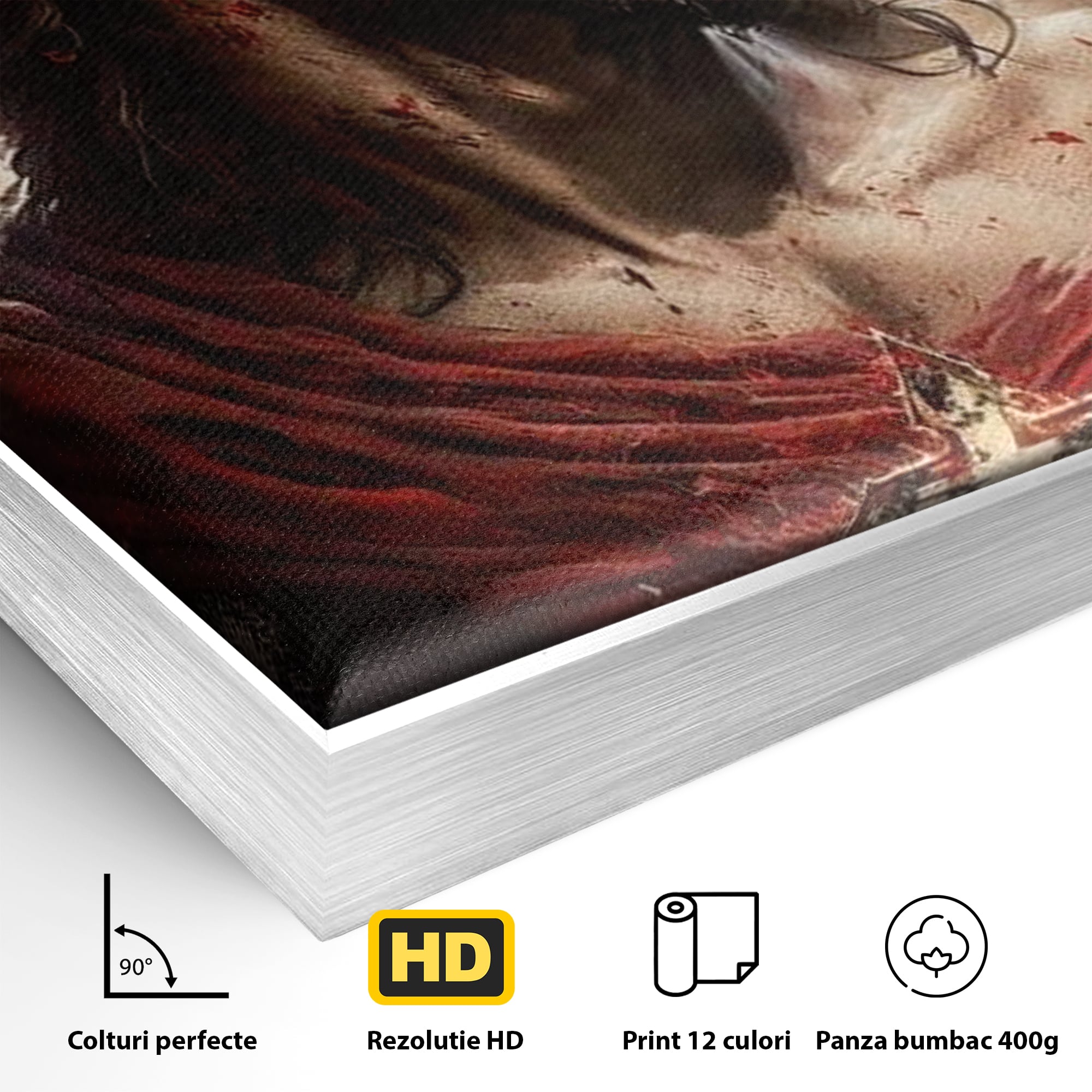 Tablou Canvas Premium LuxCanva® H1033, Jertfa Divina, Iisus, Credinta, Sacrificiu, Mantuire, Suferinta si Speranta, Martiriu, Biruinta, Arta Religioasa, Living, Dormitor