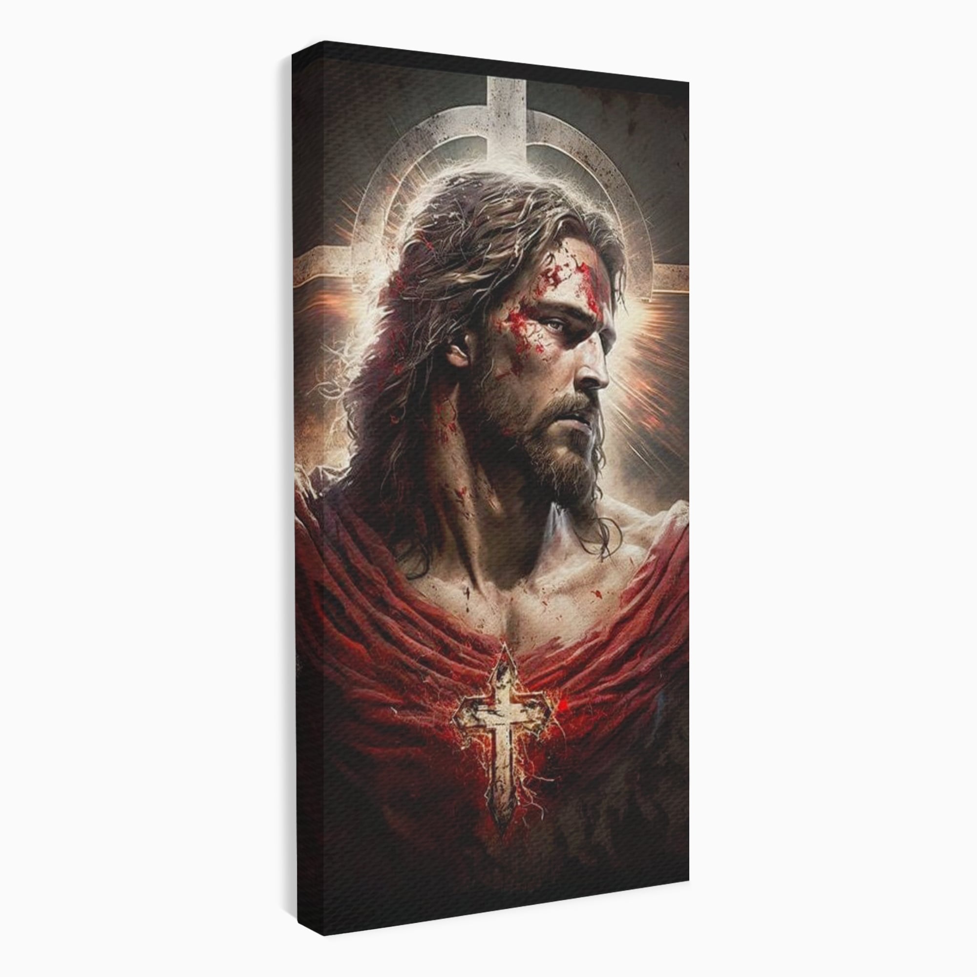 Tablou Canvas Premium LuxCanva® H1033, Jertfa Divina, Iisus, Credinta, Sacrificiu, Mantuire, Suferinta si Speranta, Martiriu, Biruinta, Arta Religioasa, Living, Dormitor