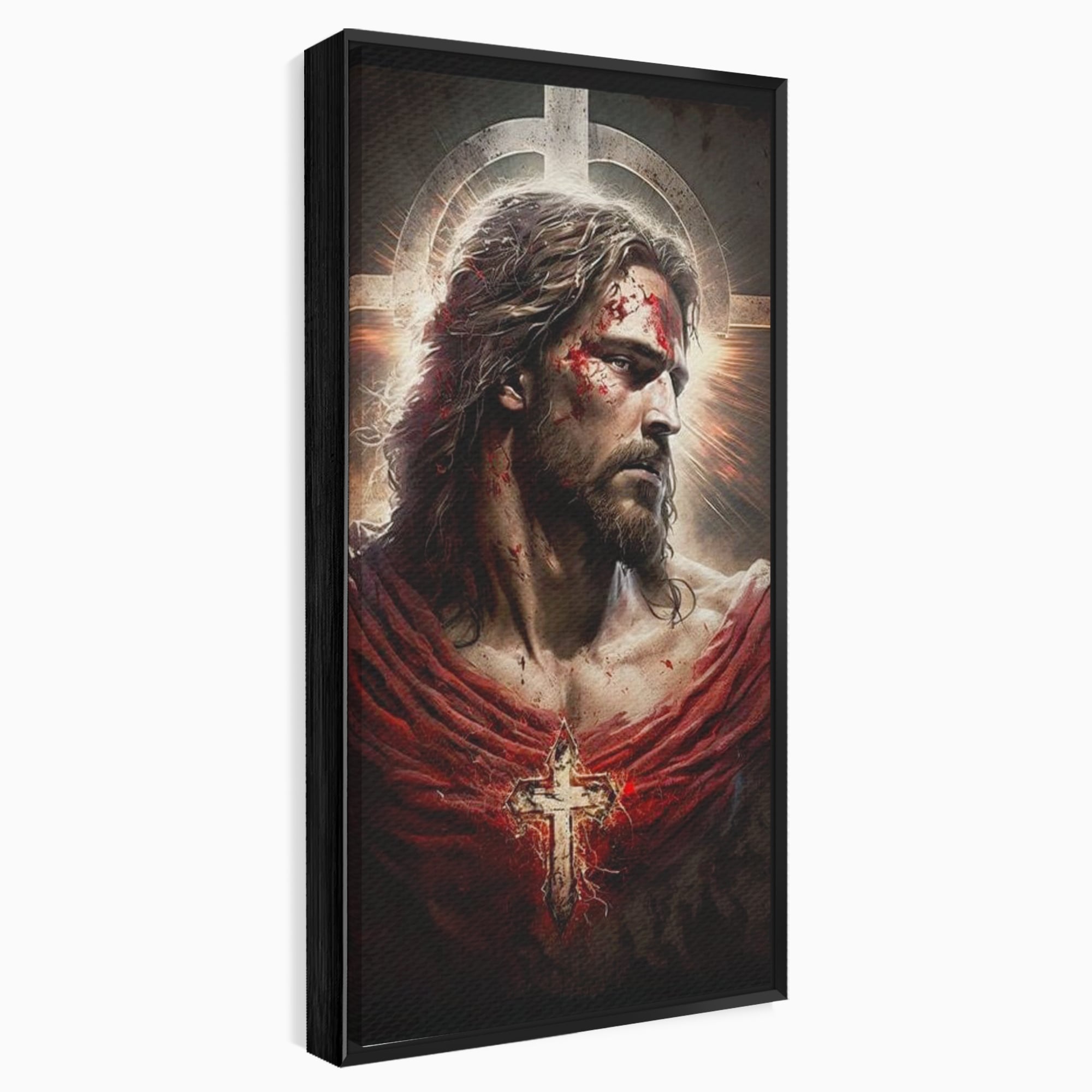 Tablou Canvas Premium LuxCanva® H1033, Jertfa Divina, Iisus, Credinta, Sacrificiu, Mantuire, Suferinta si Speranta, Martiriu, Biruinta, Arta Religioasa, Living, Dormitor