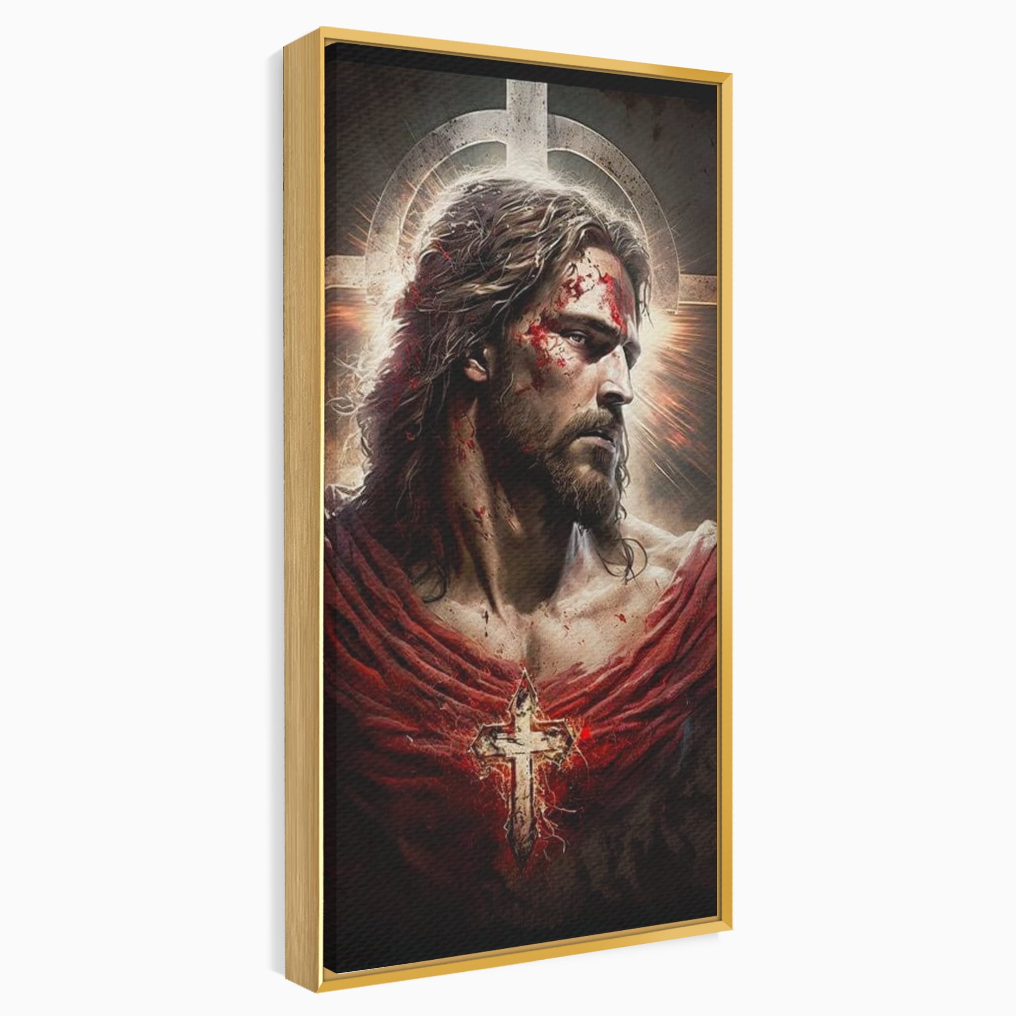 Tablou Canvas Premium LuxCanva® H1033, Jertfa Divina, Iisus, Credinta, Sacrificiu, Mantuire, Suferinta si Speranta, Martiriu, Biruinta, Arta Religioasa, Living, Dormitor