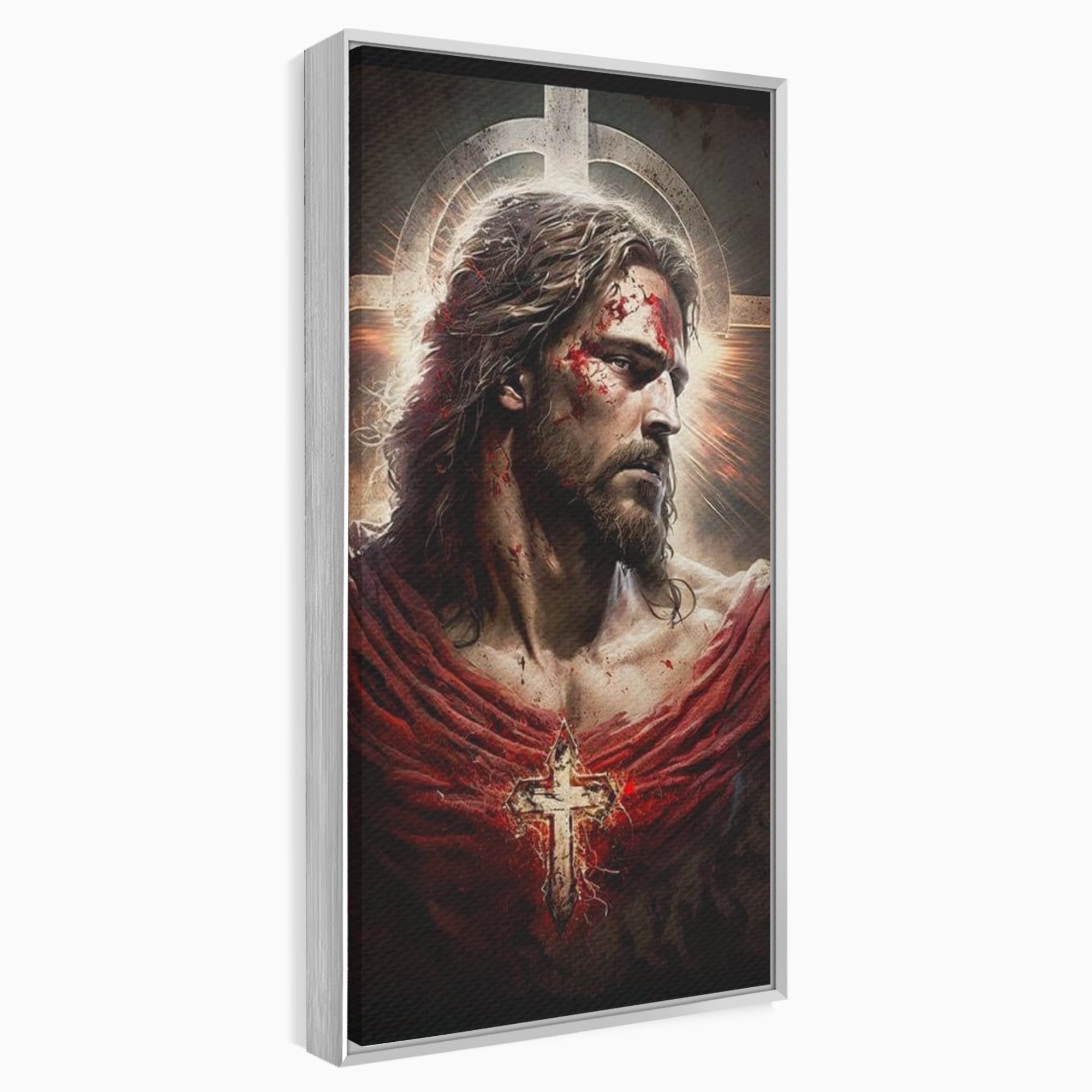 Tablou Canvas Premium LuxCanva® H1033, Jertfa Divina, Iisus, Credinta, Sacrificiu, Mantuire, Suferinta si Speranta, Martiriu, Biruinta, Arta Religioasa, Living, Dormitor