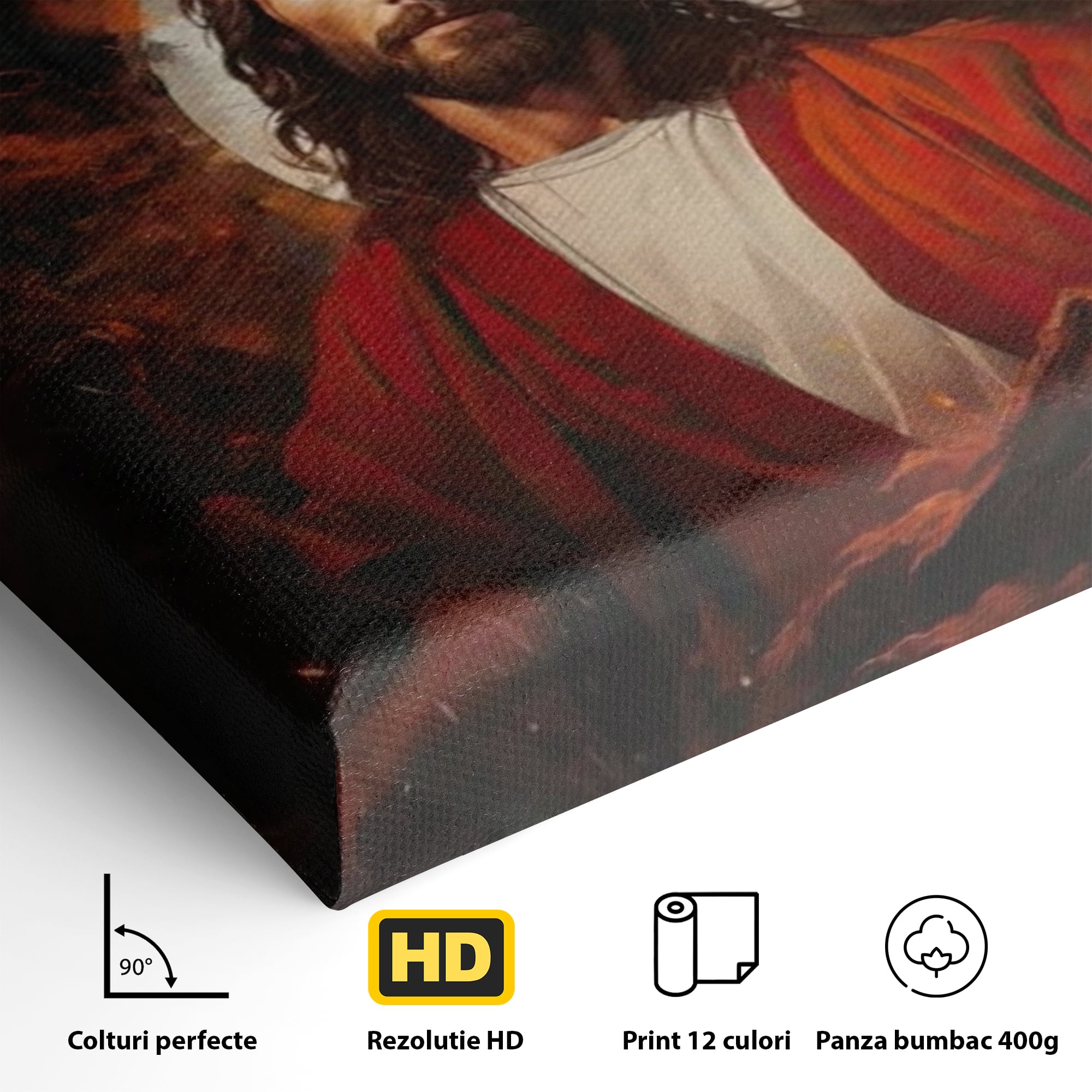Tablou Canvas Premium LuxCanva® H1034, Forta Credintei, Iisus, Credinta, Rascumparare, Lumina si Intuneric, Sacrificiu, Mantuire, Arta Religioasa, Living, Dormitor