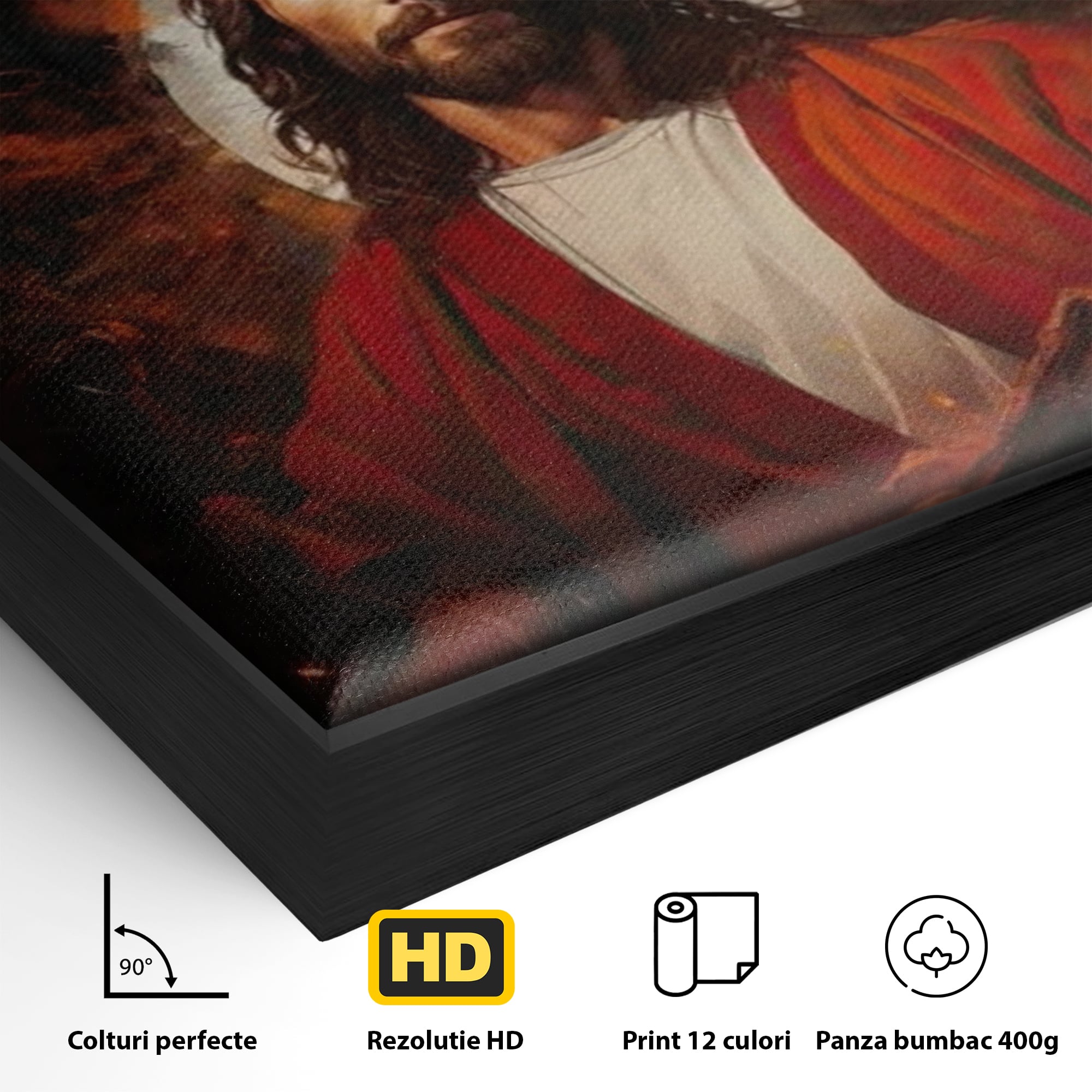 Tablou Canvas Premium LuxCanva® H1034, Forta Credintei, Iisus, Credinta, Rascumparare, Lumina si Intuneric, Sacrificiu, Mantuire, Arta Religioasa, Living, Dormitor