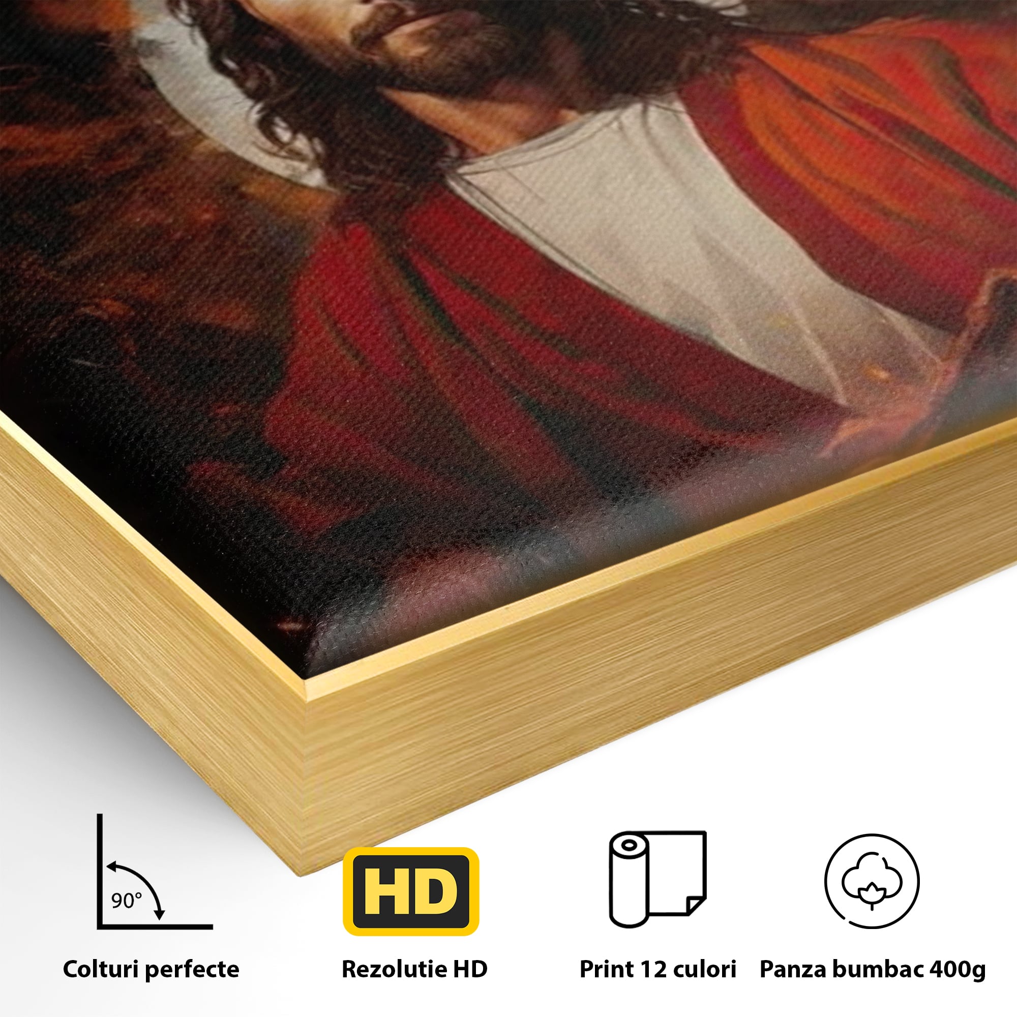 Tablou Canvas Premium LuxCanva® H1034, Forta Credintei, Iisus, Credinta, Rascumparare, Lumina si Intuneric, Sacrificiu, Mantuire, Arta Religioasa, Living, Dormitor