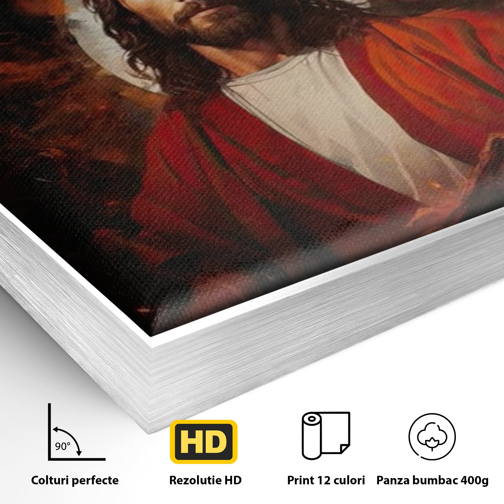 Tablou Canvas Premium LuxCanva® H1034, Forta Credintei, Iisus, Credinta, Rascumparare, Lumina si Intuneric, Sacrificiu, Mantuire, Arta Religioasa, Living, Dormitor