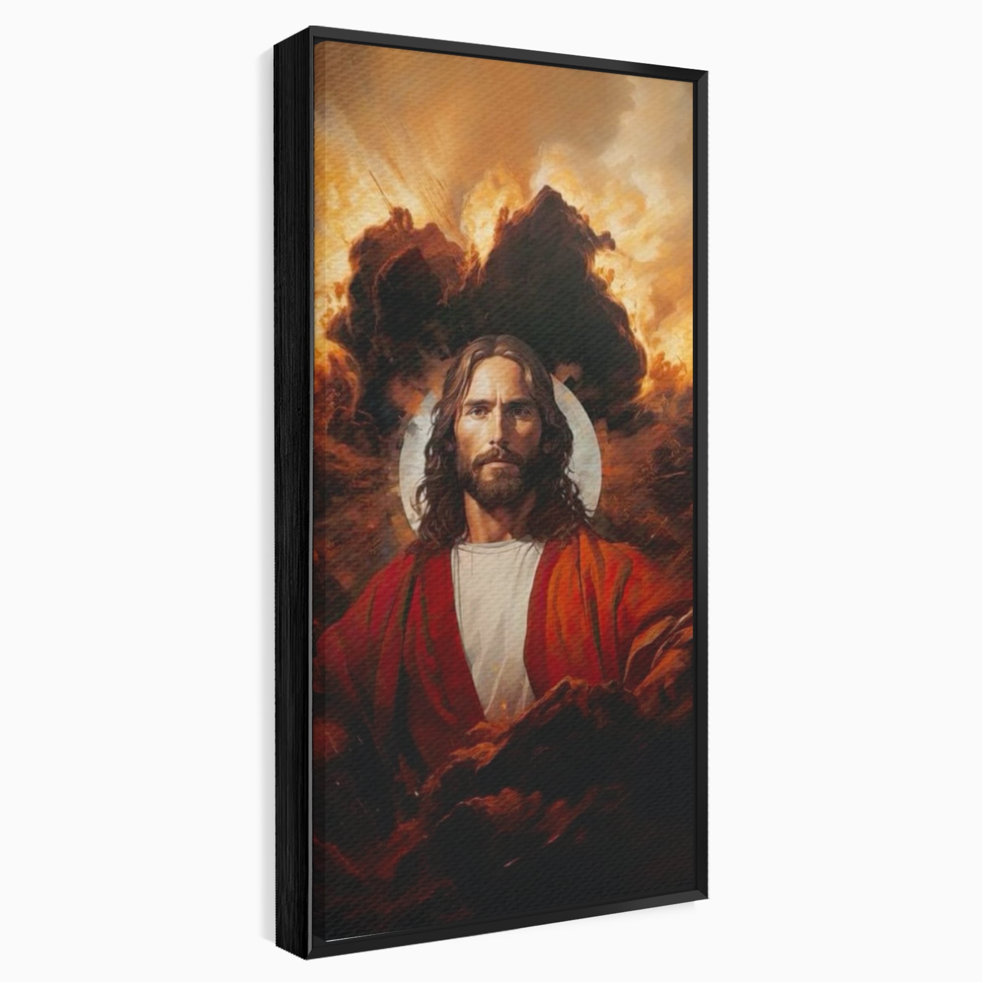 Tablou Canvas Premium LuxCanva® H1034, Forta Credintei, Iisus, Credinta, Rascumparare, Lumina si Intuneric, Sacrificiu, Mantuire, Arta Religioasa, Living, Dormitor