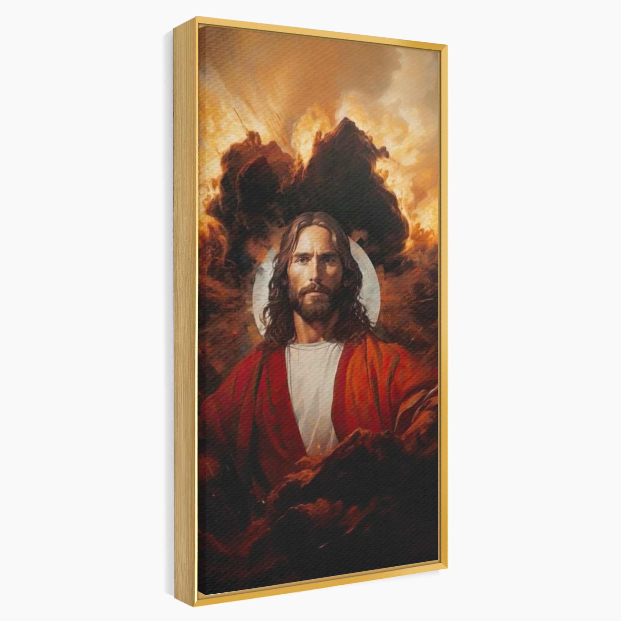 Tablou Canvas Premium LuxCanva® H1034, Forta Credintei, Iisus, Credinta, Rascumparare, Lumina si Intuneric, Sacrificiu, Mantuire, Arta Religioasa, Living, Dormitor