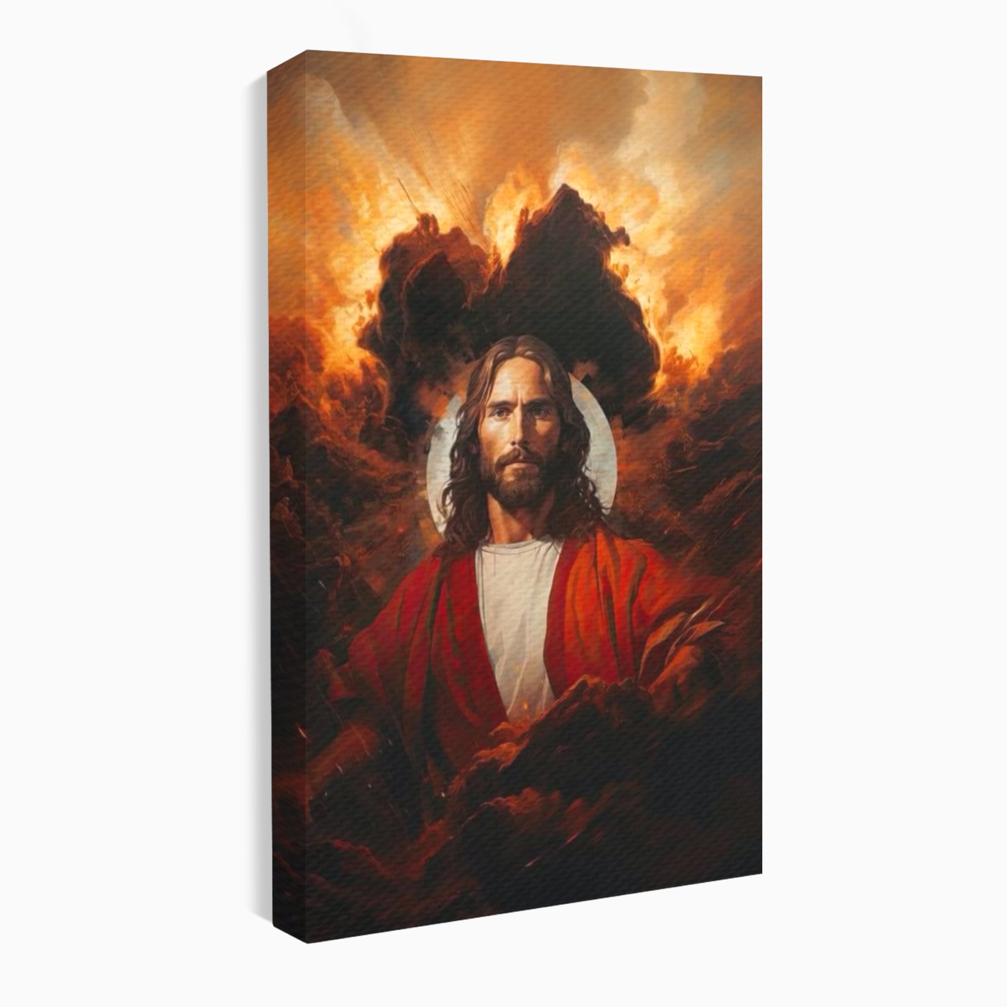 Tablou Canvas Premium LuxCanva® H1034, Forta Credintei, Iisus, Credinta, Rascumparare, Lumina si Intuneric, Sacrificiu, Mantuire, Arta Religioasa, Living, Dormitor