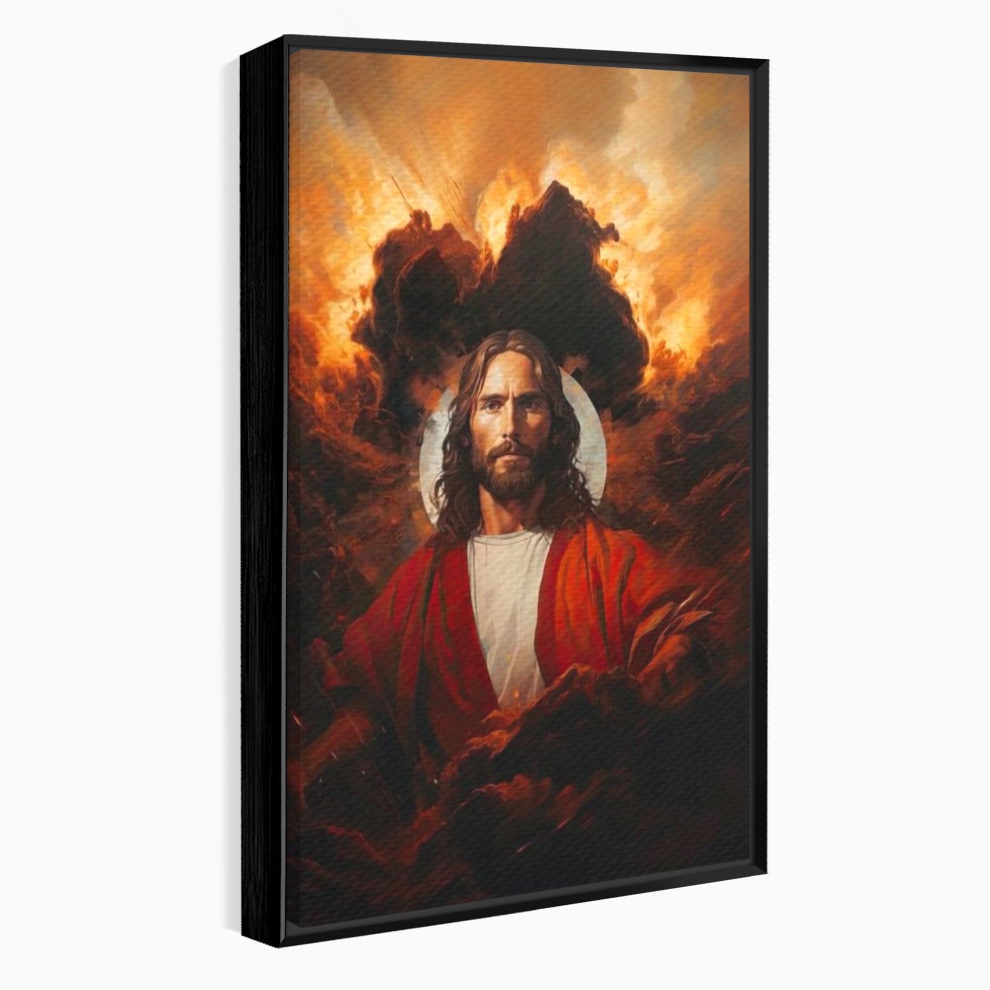 Tablou Canvas Premium LuxCanva® H1034, Forta Credintei, Iisus, Credinta, Rascumparare, Lumina si Intuneric, Sacrificiu, Mantuire, Arta Religioasa, Living, Dormitor