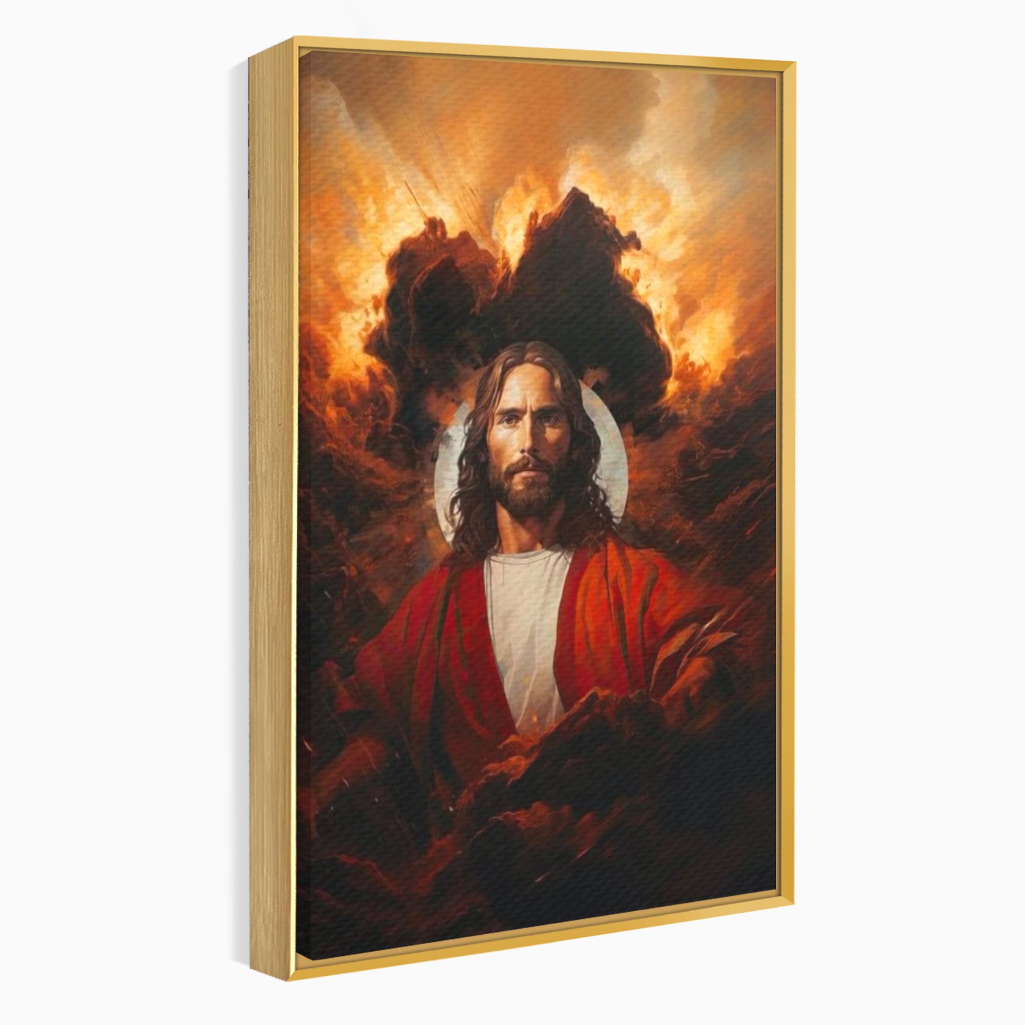 Tablou Canvas Premium LuxCanva® H1034, Forta Credintei, Iisus, Credinta, Rascumparare, Lumina si Intuneric, Sacrificiu, Mantuire, Arta Religioasa, Living, Dormitor