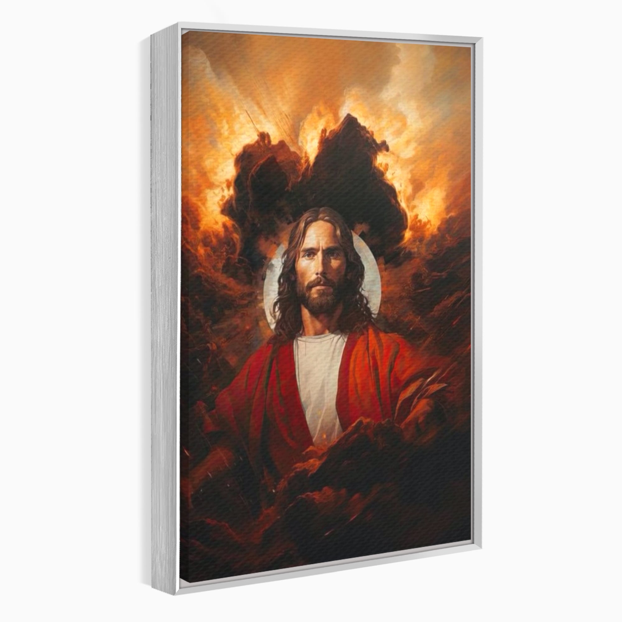 Tablou Canvas Premium LuxCanva® H1034, Forta Credintei, Iisus, Credinta, Rascumparare, Lumina si Intuneric, Sacrificiu, Mantuire, Arta Religioasa, Living, Dormitor