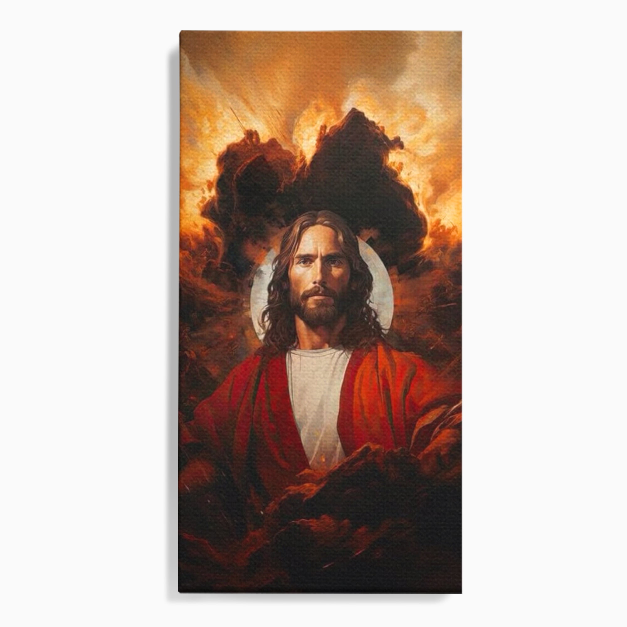 Tablou Canvas Premium LuxCanva® H1034, Forta Credintei, Iisus, Credinta, Rascumparare, Lumina si Intuneric, Sacrificiu, Mantuire, Arta Religioasa, Living, Dormitor