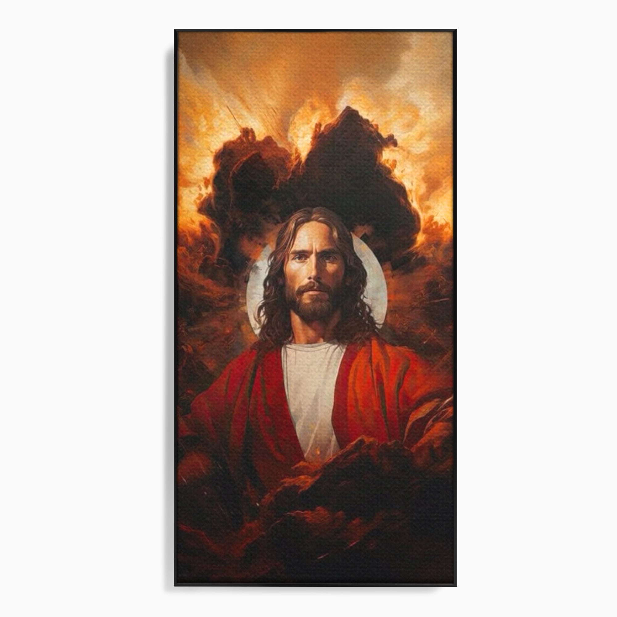 Tablou Canvas Premium LuxCanva® H1034, Forta Credintei, Iisus, Credinta, Rascumparare, Lumina si Intuneric, Sacrificiu, Mantuire, Arta Religioasa, Living, Dormitor