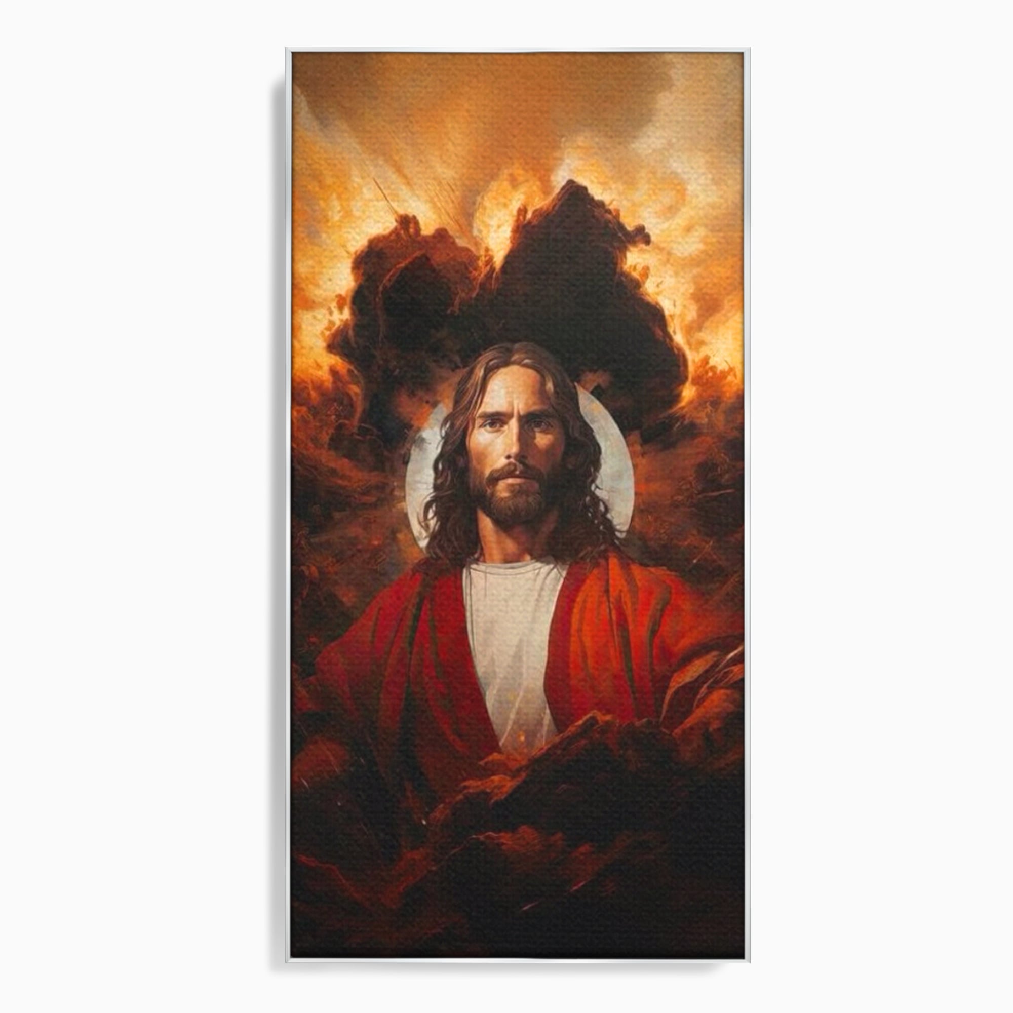 Tablou Canvas Premium LuxCanva® H1034, Forta Credintei, Iisus, Credinta, Rascumparare, Lumina si Intuneric, Sacrificiu, Mantuire, Arta Religioasa, Living, Dormitor