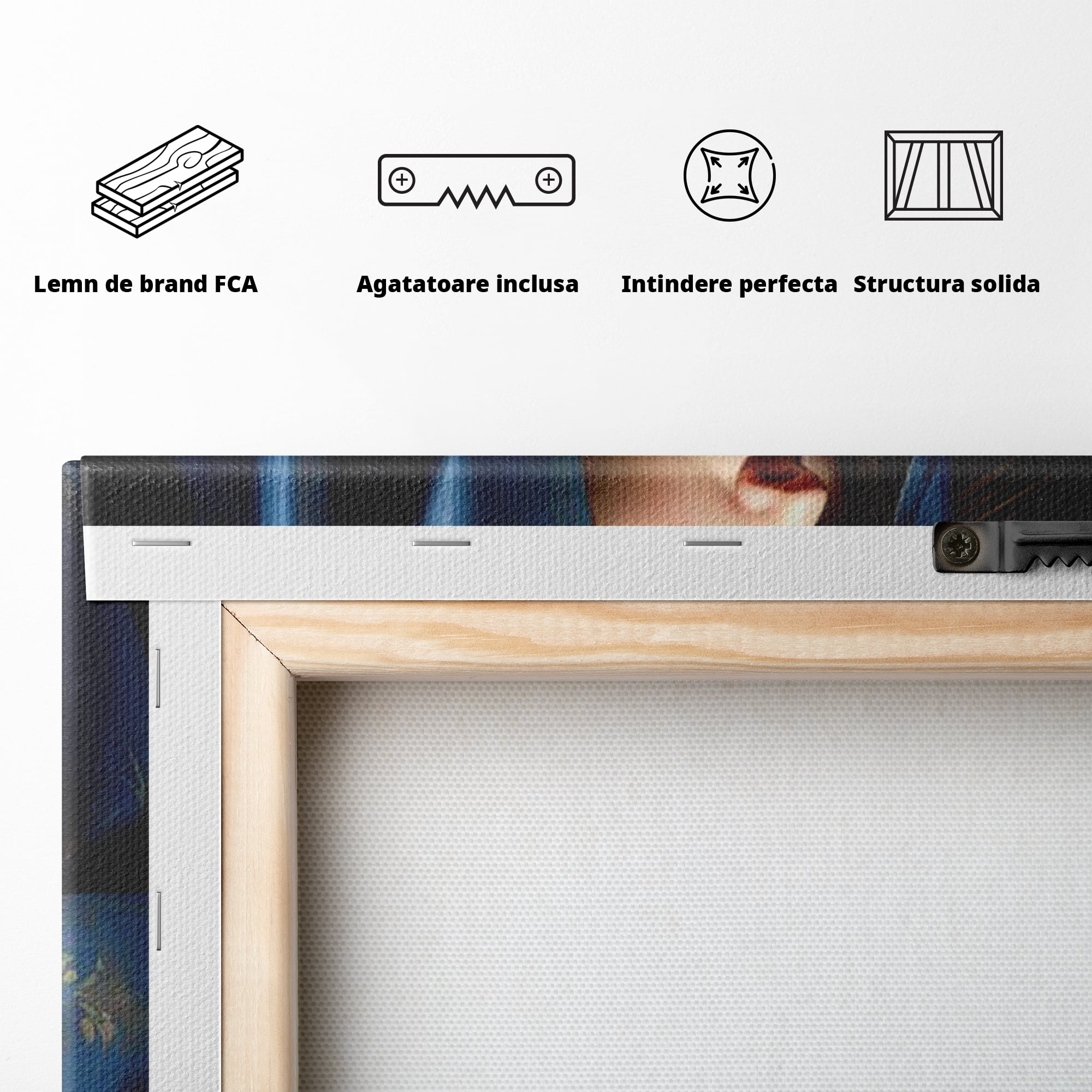 Tablou Canvas Premium LuxCanva® H1035, Rugaciunea Fecioarei, Fecioara Maria, Divinitate, Lumina, Credinta, Har, Rugaciune, Pace, Binecuvantare, Living, Dormitor