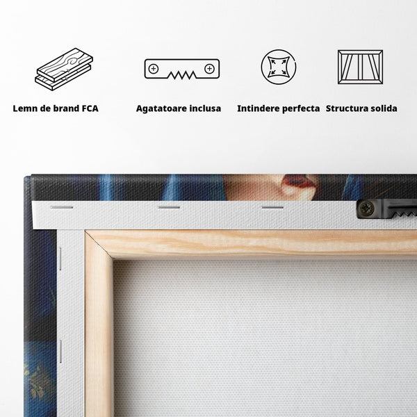Tablou Canvas Premium LuxCanva® H1035, Rugaciunea Fecioarei, Fecioara Maria, Divinitate, Lumina, Credinta, Har, Rugaciune, Pace, Binecuvantare, Living, Dormitor