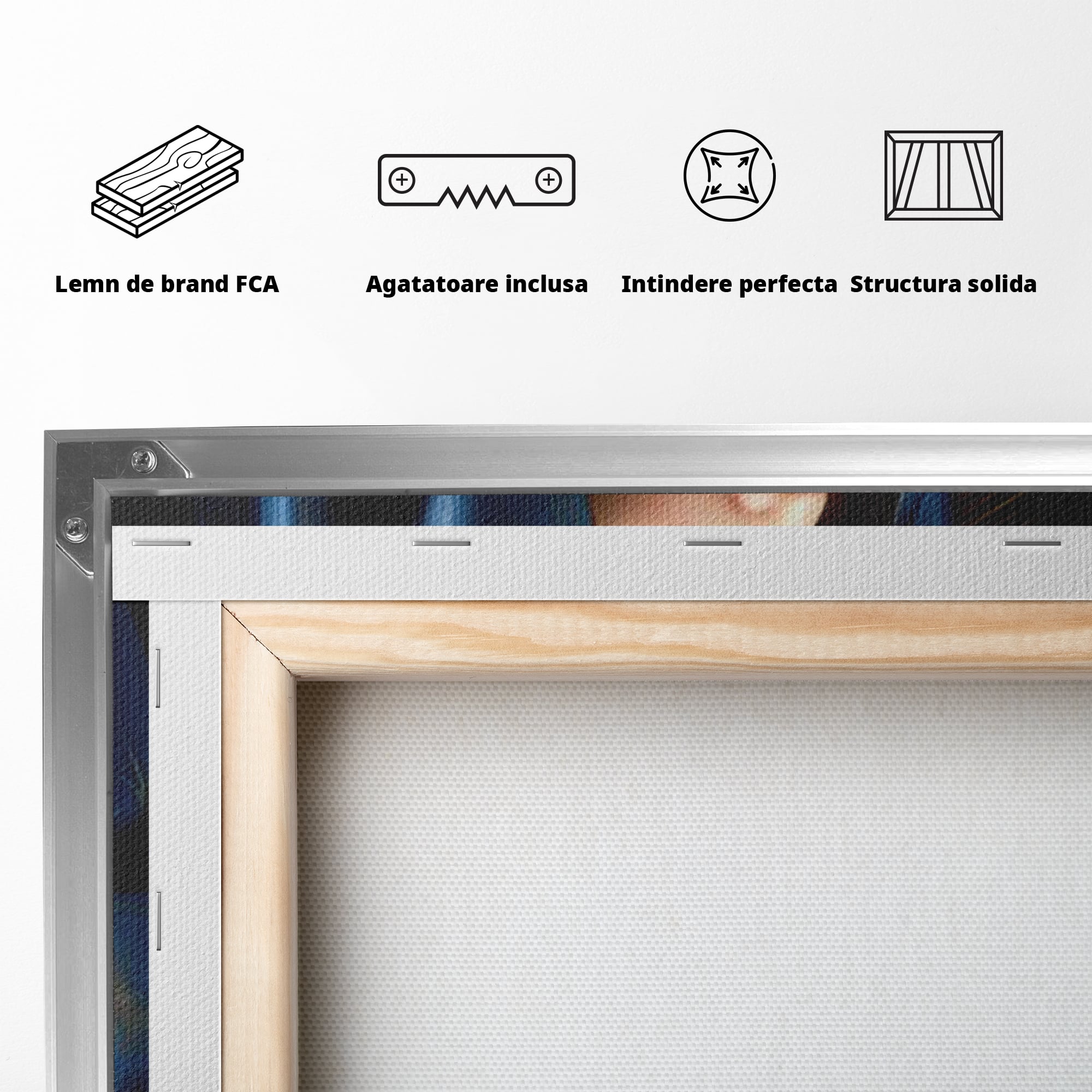 Tablou Canvas Premium LuxCanva® H1035, Rugaciunea Fecioarei, Fecioara Maria, Divinitate, Lumina, Credinta, Har, Rugaciune, Pace, Binecuvantare, Living, Dormitor