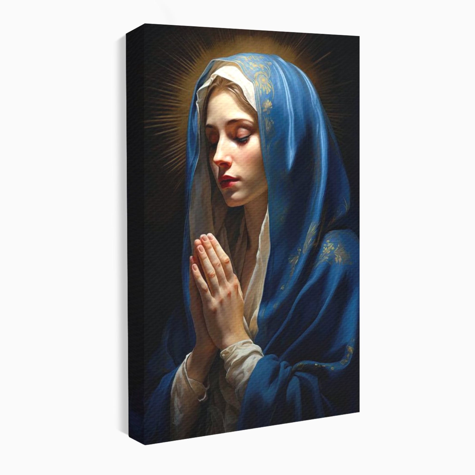 Tablou Canvas Premium LuxCanva® H1035, Rugaciunea Fecioarei, Fecioara Maria, Divinitate, Lumina, Credinta, Har, Rugaciune, Pace, Binecuvantare, Living, Dormitor