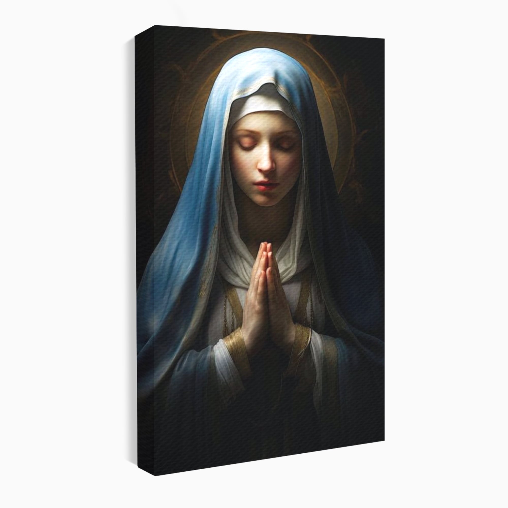 Leinwand Wandkunst Premium Leinwand Wandkunst LuxCanva® H1036, Gebetsfrieden, Jungfrau Maria, Gebet, Frieden, Glaube, Glaube, Gnade, Segen, Segen, Frieden, religiöse Kunst, Wohnen, Schlafzimmer
