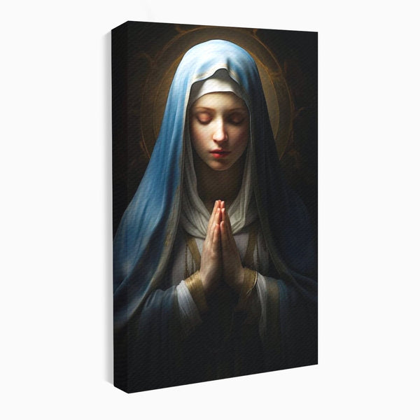 Leinwand Wandkunst Premium Leinwand Wandkunst LuxCanva® H1036, Gebetsfrieden, Jungfrau Maria, Gebet, Frieden, Glaube, Glaube, Gnade, Segen, Segen, Frieden, religiöse Kunst, Wohnen, Schlafzimmer