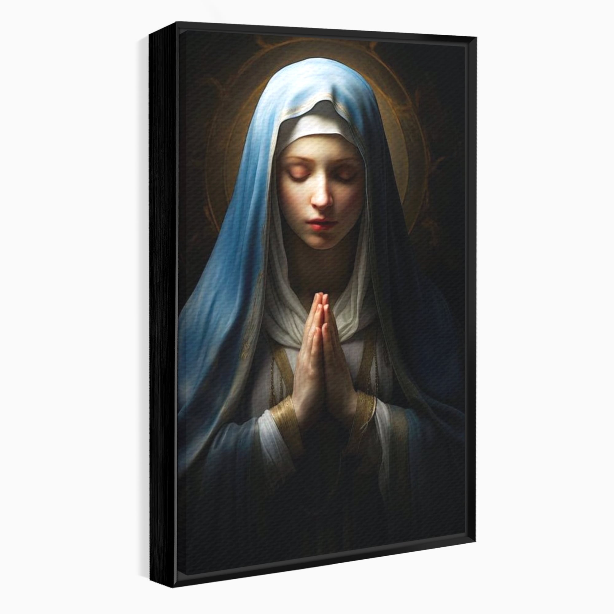 Leinwand Wandkunst Premium Leinwand Wandkunst LuxCanva® H1036, Gebetsfrieden, Jungfrau Maria, Gebet, Frieden, Glaube, Glaube, Gnade, Segen, Segen, Frieden, religiöse Kunst, Wohnen, Schlafzimmer