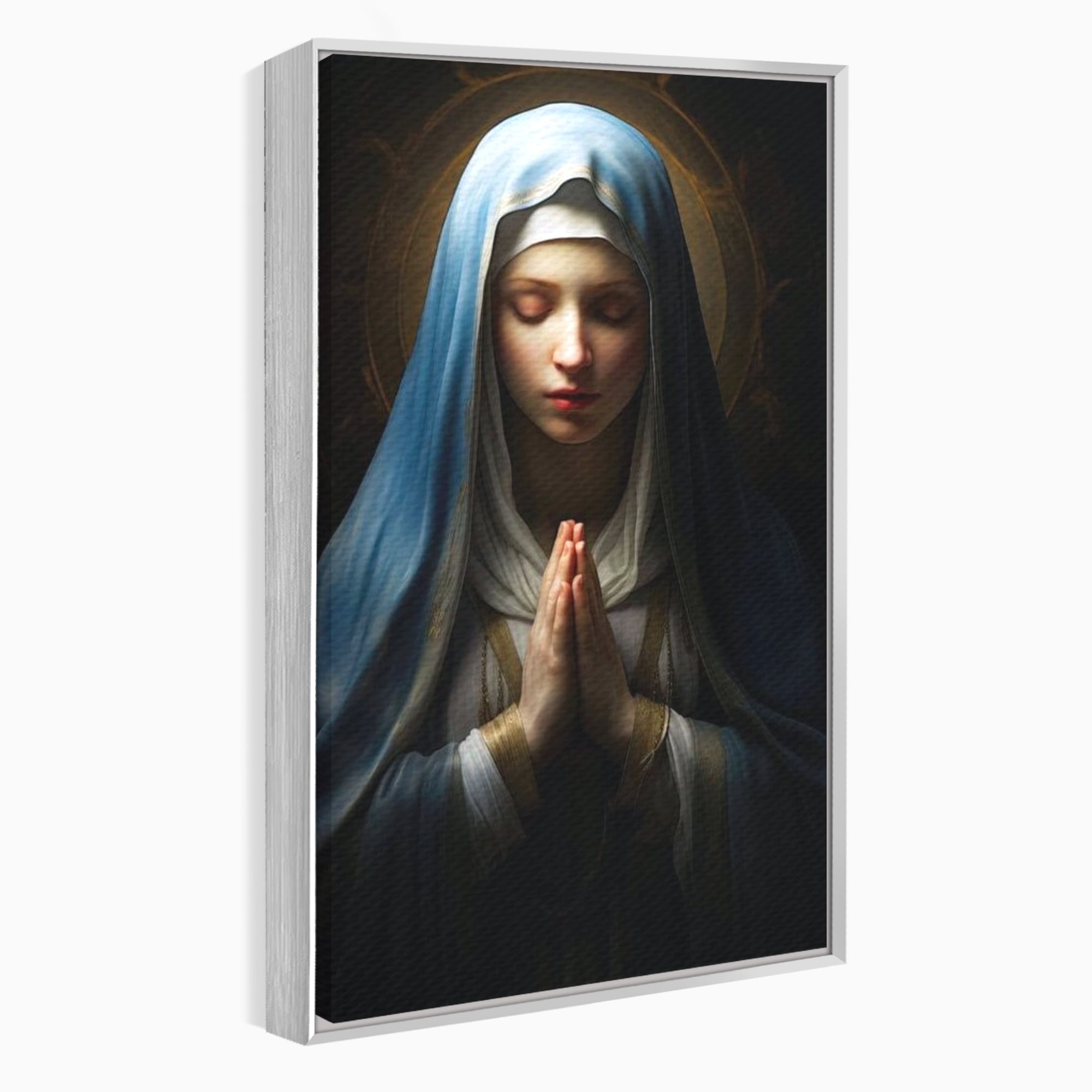 Leinwand Wandkunst Premium Leinwand Wandkunst LuxCanva® H1036, Gebetsfrieden, Jungfrau Maria, Gebet, Frieden, Glaube, Glaube, Gnade, Segen, Segen, Frieden, religiöse Kunst, Wohnen, Schlafzimmer