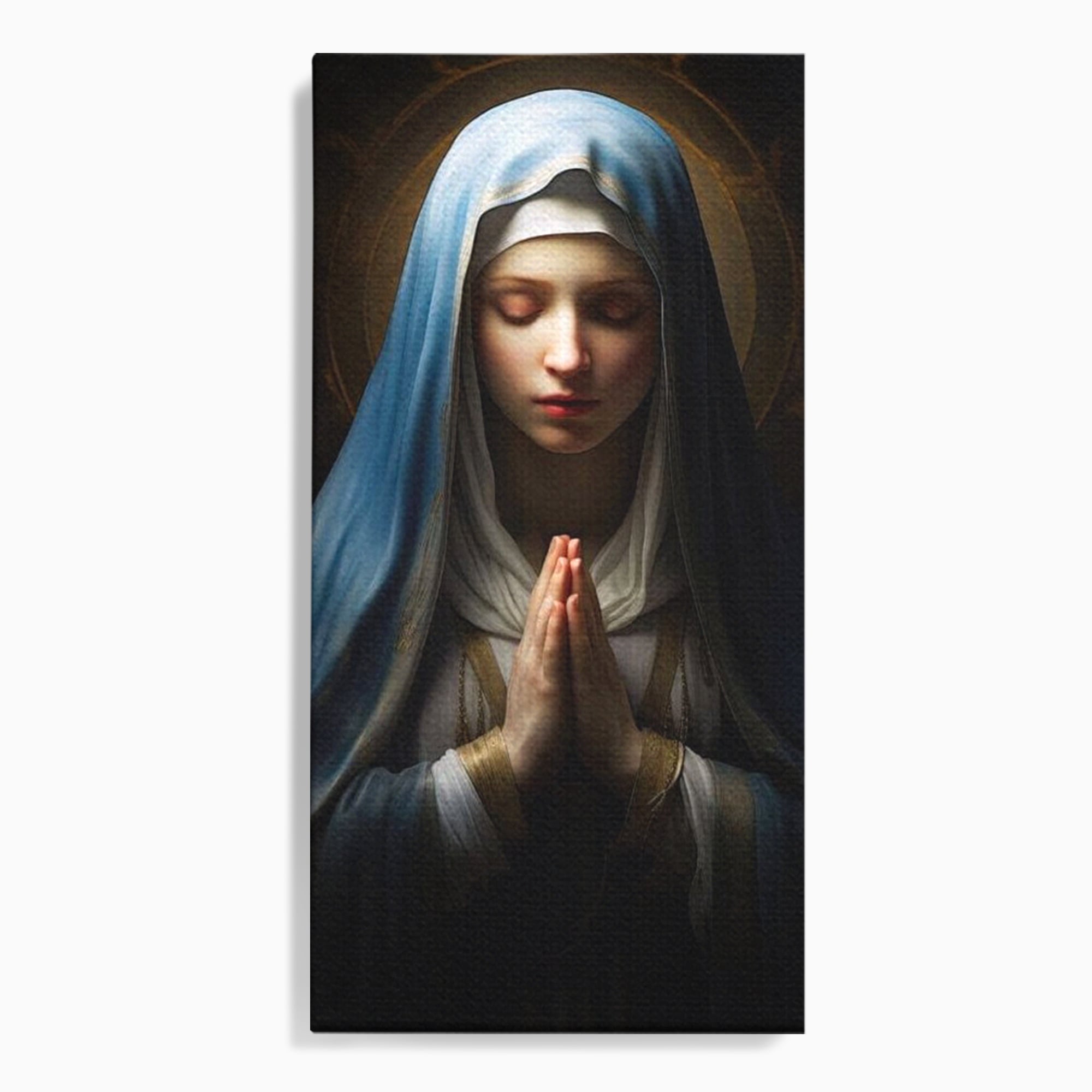 Leinwand Wandkunst Premium Leinwand Wandkunst LuxCanva® H1036, Gebetsfrieden, Jungfrau Maria, Gebet, Frieden, Glaube, Glaube, Gnade, Segen, Segen, Frieden, religiöse Kunst, Wohnen, Schlafzimmer