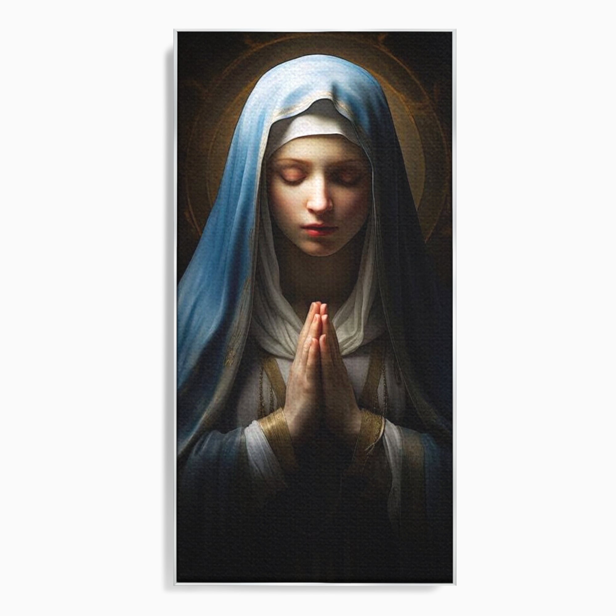 Leinwand Wandkunst Premium Leinwand Wandkunst LuxCanva® H1036, Gebetsfrieden, Jungfrau Maria, Gebet, Frieden, Glaube, Glaube, Gnade, Segen, Segen, Frieden, religiöse Kunst, Wohnen, Schlafzimmer
