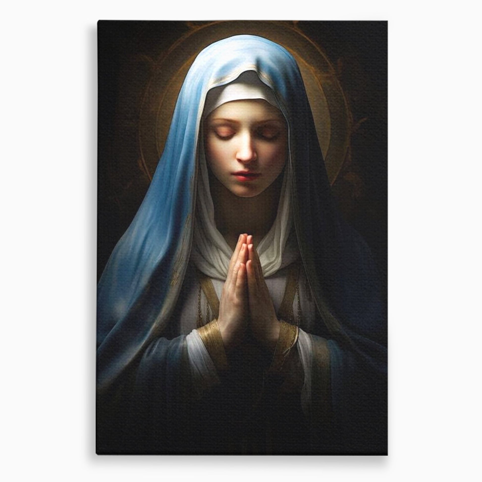 Leinwand Wandkunst Premium Leinwand Wandkunst LuxCanva® H1036, Gebetsfrieden, Jungfrau Maria, Gebet, Frieden, Glaube, Glaube, Gnade, Segen, Segen, Frieden, religiöse Kunst, Wohnen, Schlafzimmer
