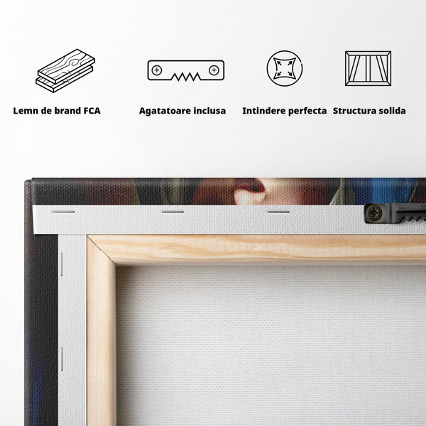 Tablou Canvas Premium LuxCanva® H1038, Blandetea Divina, Fecioara Maria, Rugaciune, Lumina, Credinta, Pace, Har, Blandete, Divin, Arta Religioasa, Living, Dormitor
