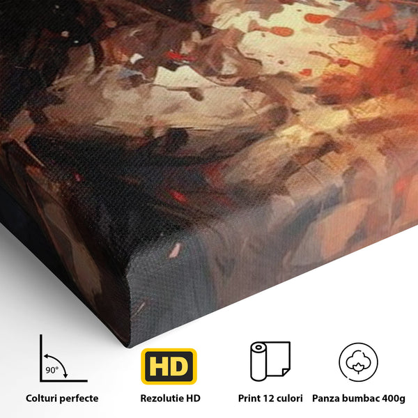 Tablou Canvas Premium LuxCanva® H1040, Patimile lui Hristos, Iisus, Martiriu, Forta Interioara, Sacrificiu, Divinitate, Gratie, Mantuire, Arta Sacra, Living, Dormitor