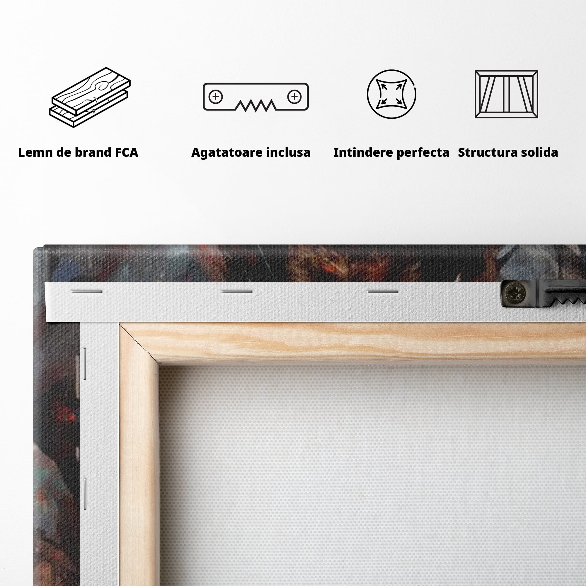 Tablou Canvas Premium LuxCanva® H1040, Patimile lui Hristos, Iisus, Martiriu, Forta Interioara, Sacrificiu, Divinitate, Gratie, Mantuire, Arta Sacra, Living, Dormitor