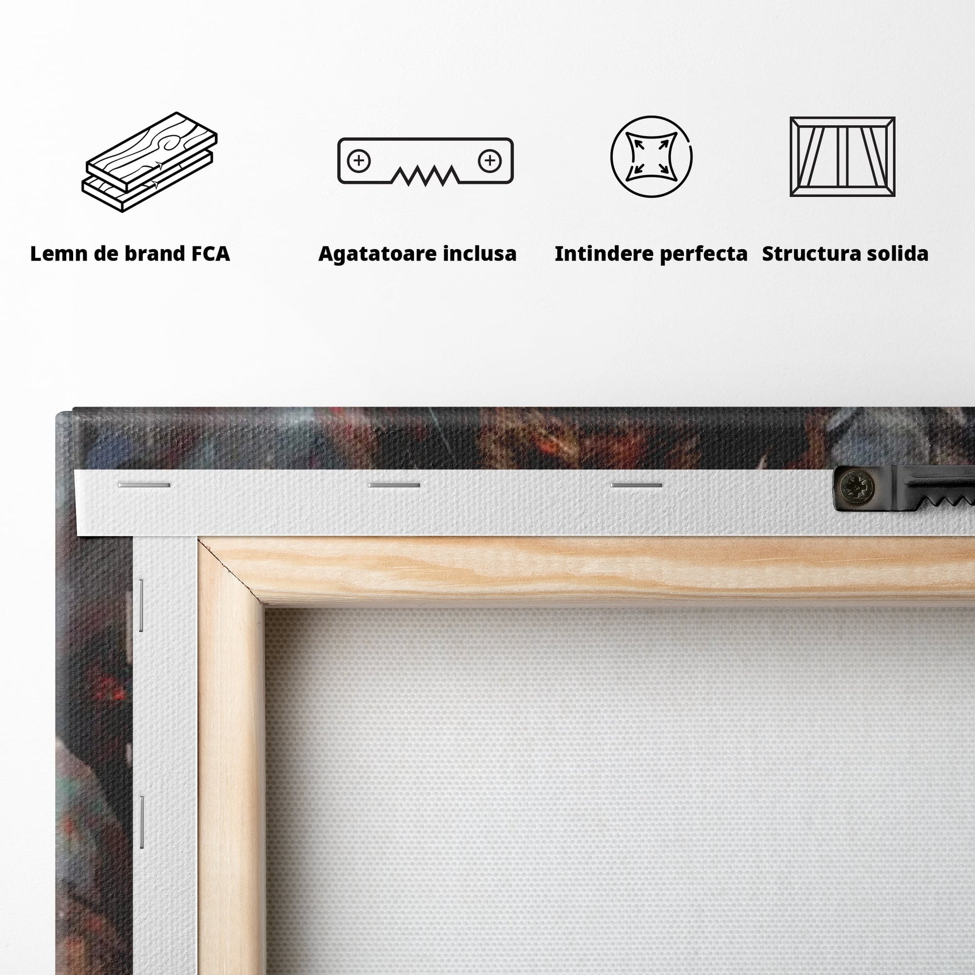 Tablou Canvas Premium LuxCanva® H1040, Patimile lui Hristos, Iisus, Martiriu, Forta Interioara, Sacrificiu, Divinitate, Gratie, Mantuire, Arta Sacra, Living, Dormitor
