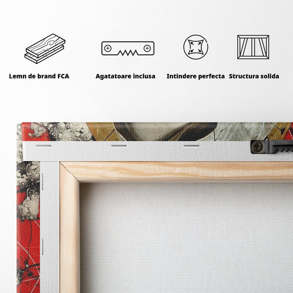 Tablou Canvas Premium LuxCanva® H1042, Aura Sacra, Icoana Reinterpretata, Speranta, Blandete, Fragilitate, Pace, Arta Religioasa Moderna, Living, Dormitor