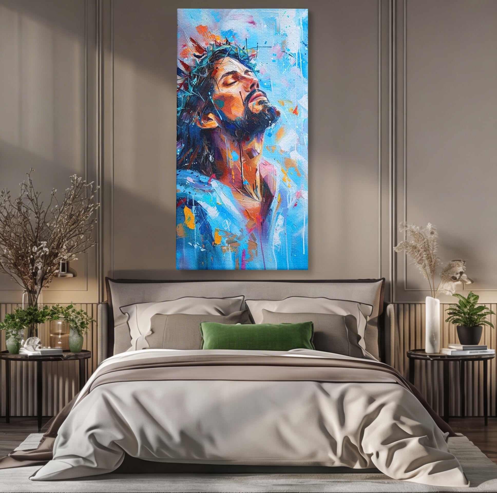 Tablou Canvas Premium LuxCanva® H1043, Coroana Sperantei, Iisus, Credinta, Speranta, Mantuire, Har, Emotie, Coroana de Spini, Arta Religioasa, Living, Dormitor