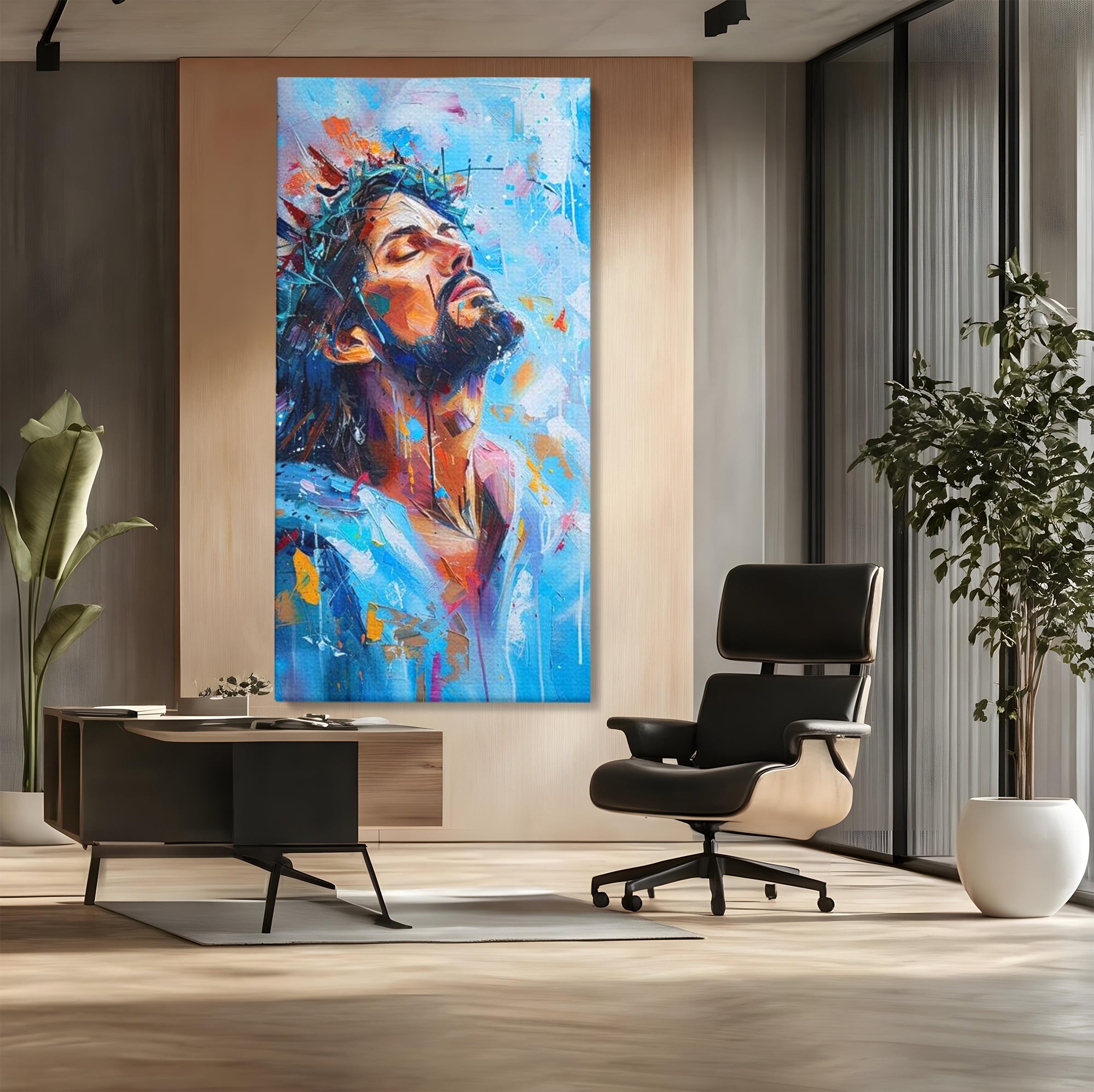 Tablou Canvas Premium LuxCanva® H1043, Coroana Sperantei, Iisus, Credinta, Speranta, Mantuire, Har, Emotie, Coroana de Spini, Arta Religioasa, Living, Dormitor