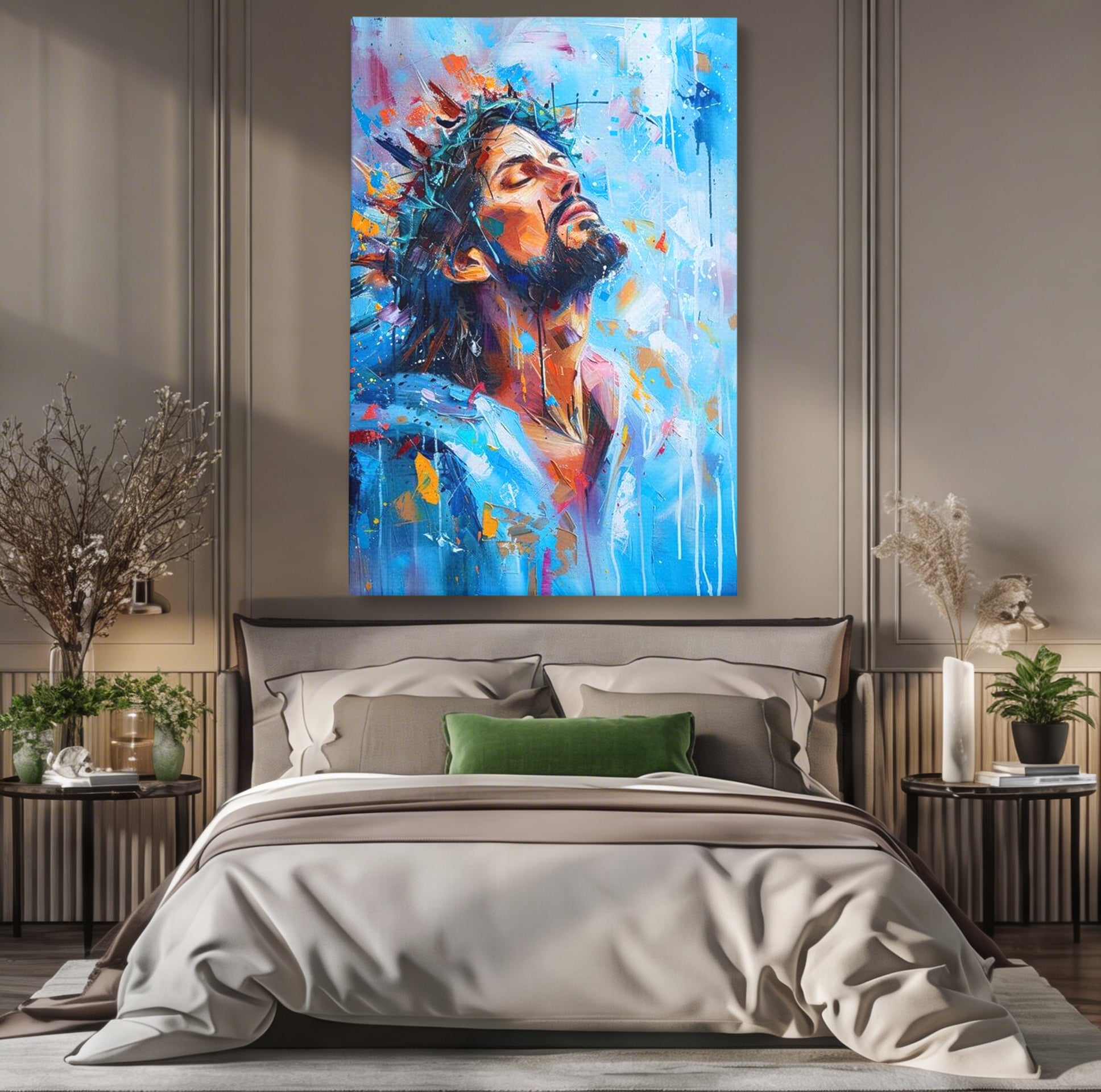 Tablou Canvas Premium LuxCanva® H1043, Coroana Sperantei, Iisus, Credinta, Speranta, Mantuire, Har, Emotie, Coroana de Spini, Arta Religioasa, Living, Dormitor