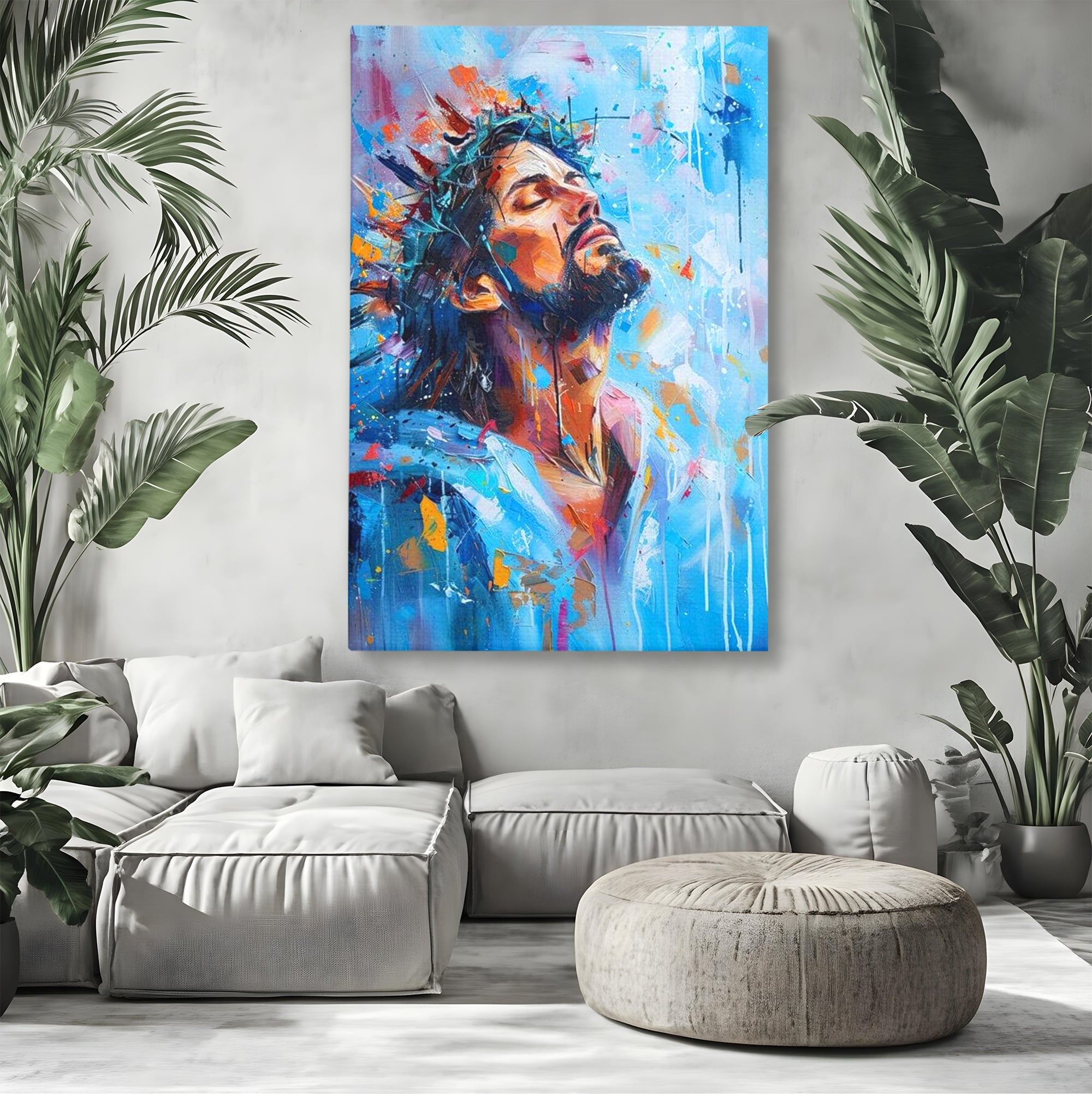 Tablou Canvas Premium LuxCanva® H1043, Coroana Sperantei, Iisus, Credinta, Speranta, Mantuire, Har, Emotie, Coroana de Spini, Arta Religioasa, Living, Dormitor