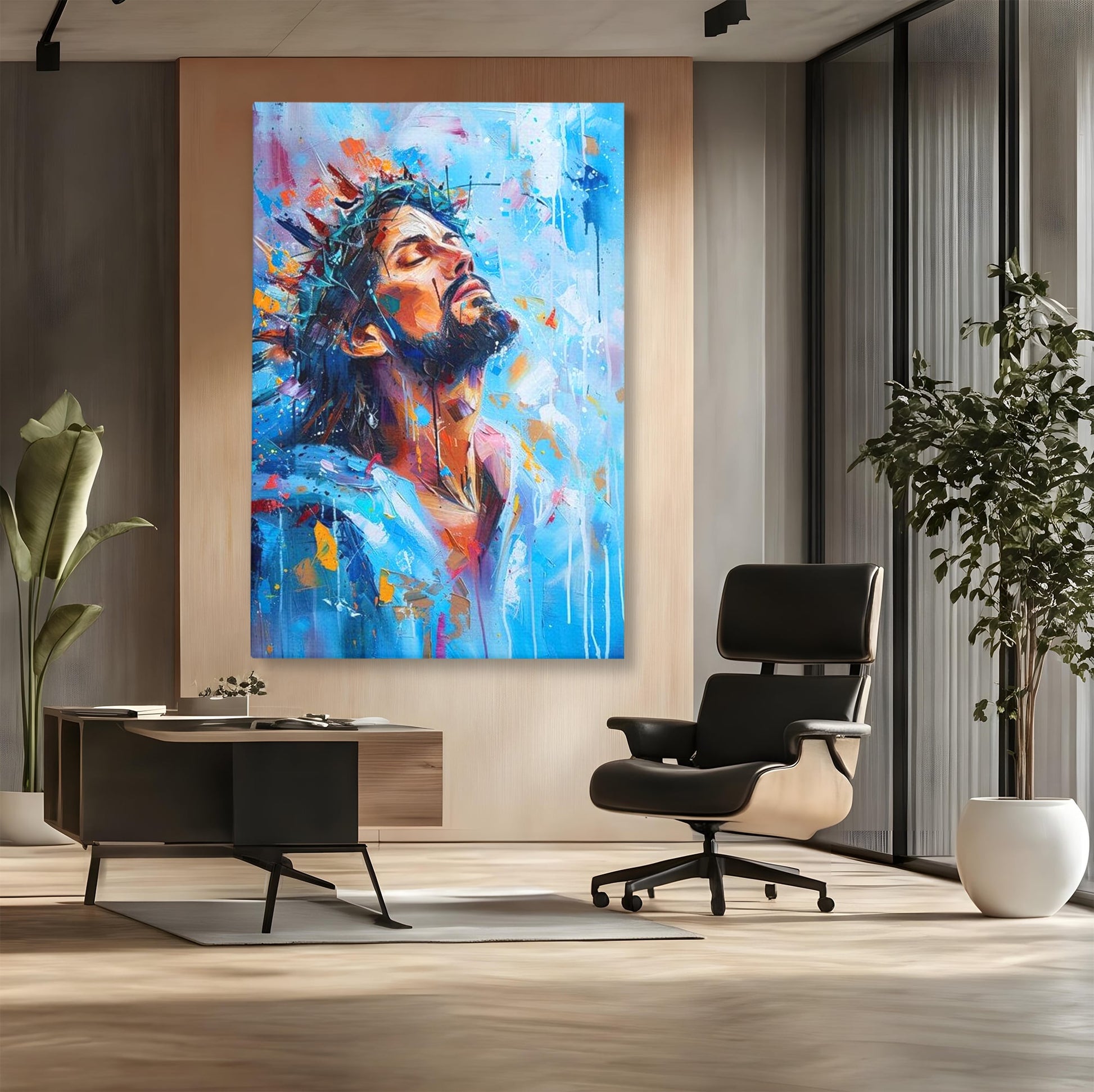 Tablou Canvas Premium LuxCanva® H1043, Coroana Sperantei, Iisus, Credinta, Speranta, Mantuire, Har, Emotie, Coroana de Spini, Arta Religioasa, Living, Dormitor