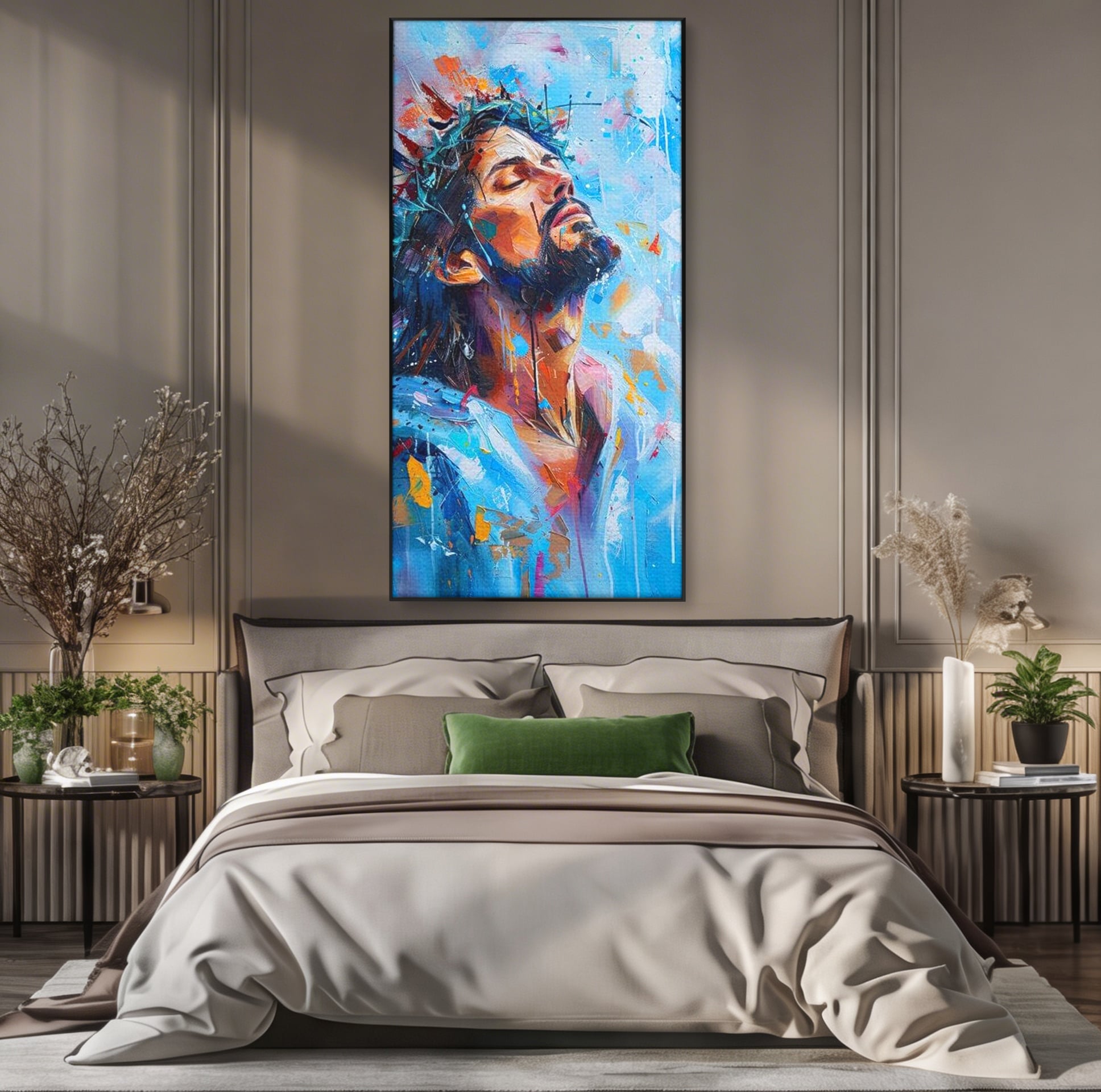 Tablou Canvas Premium LuxCanva® H1043, Coroana Sperantei, Iisus, Credinta, Speranta, Mantuire, Har, Emotie, Coroana de Spini, Arta Religioasa, Living, Dormitor